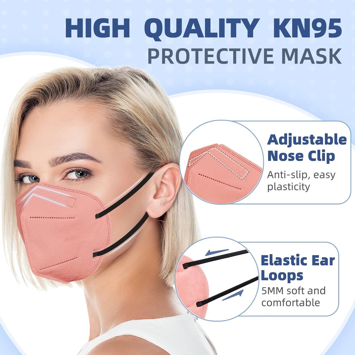 Mascarillas KN95 desechables 50 unidades 10 colores 5 capas