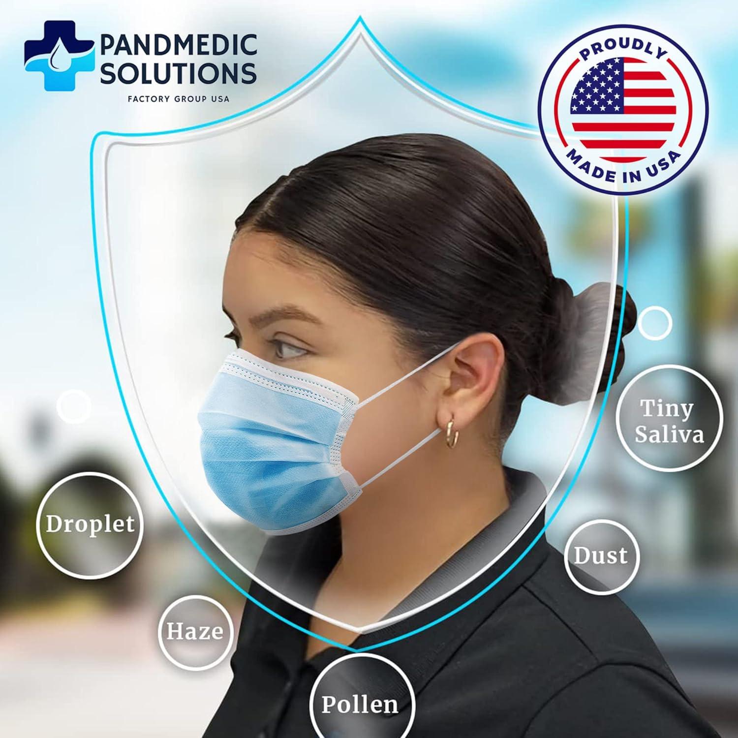 Mascarillas Desechables PandMedic 3 Capas - Caja de 50 Unidades