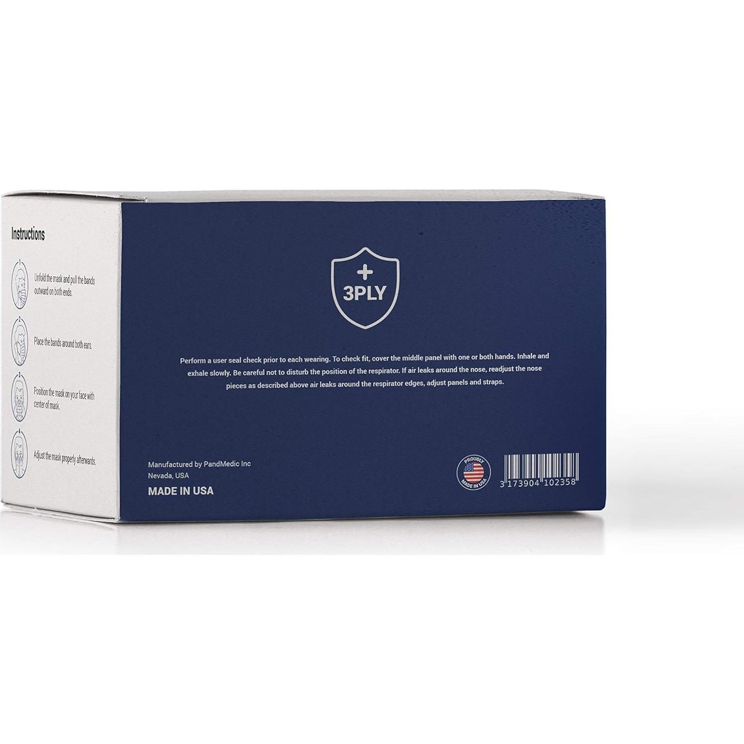 Mascarillas Desechables PandMedic 3 Capas - Caja de 50 Unidades