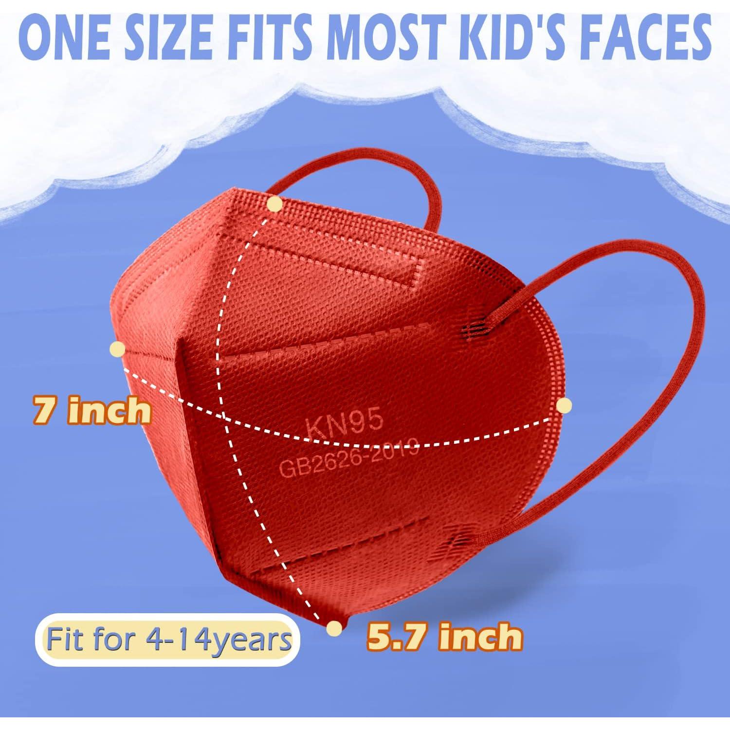 Mascarillas KN95 para Niños 30 Pcs 5 Capas Transpirables