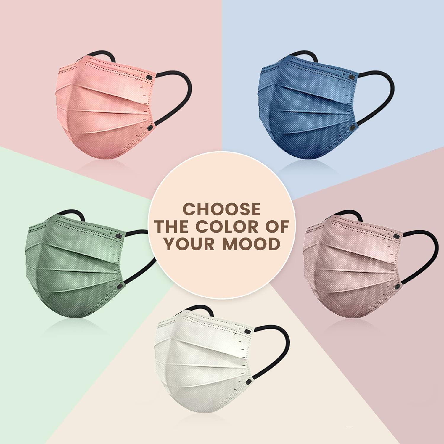 Mascarillas Desechables Multicolores NEWLA - 50 Piezas 4 Capas