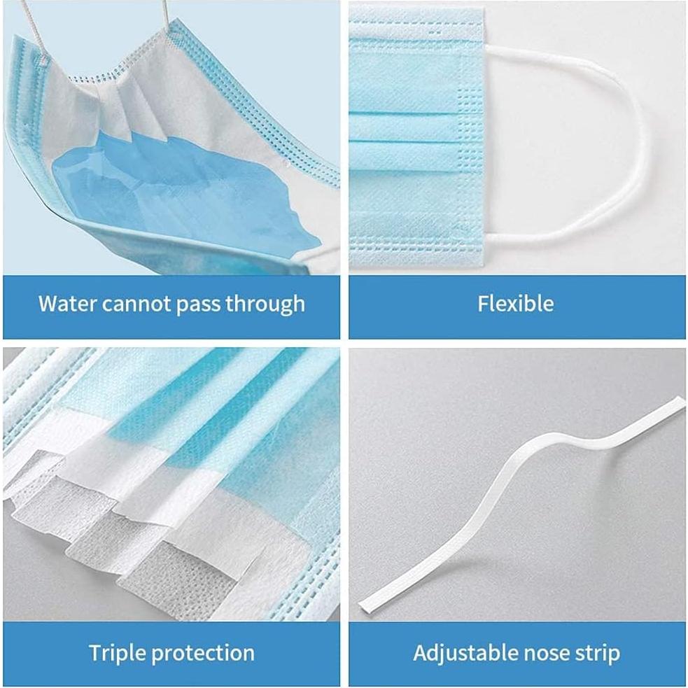 Mascarillas Faciales Desechables Montana West 2000 Pcs 3 Capas