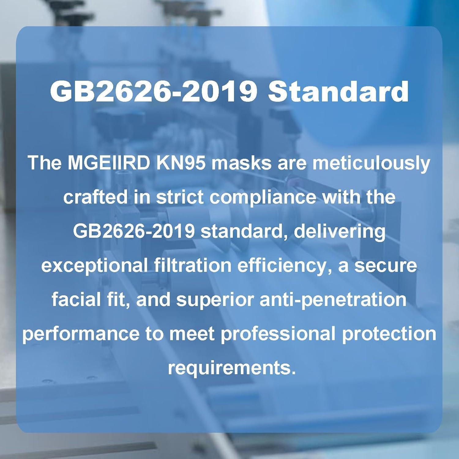 Mascarillas KN95 Negras 50 Unidades 5 Capas Eficiencia >95%