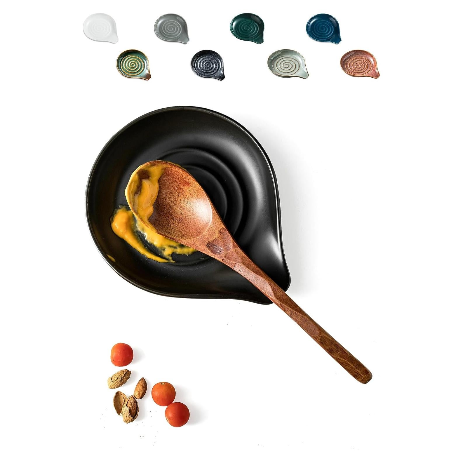 Soporte para Cuchara de Porcelana LAUCHUH Negro 15.5 cm