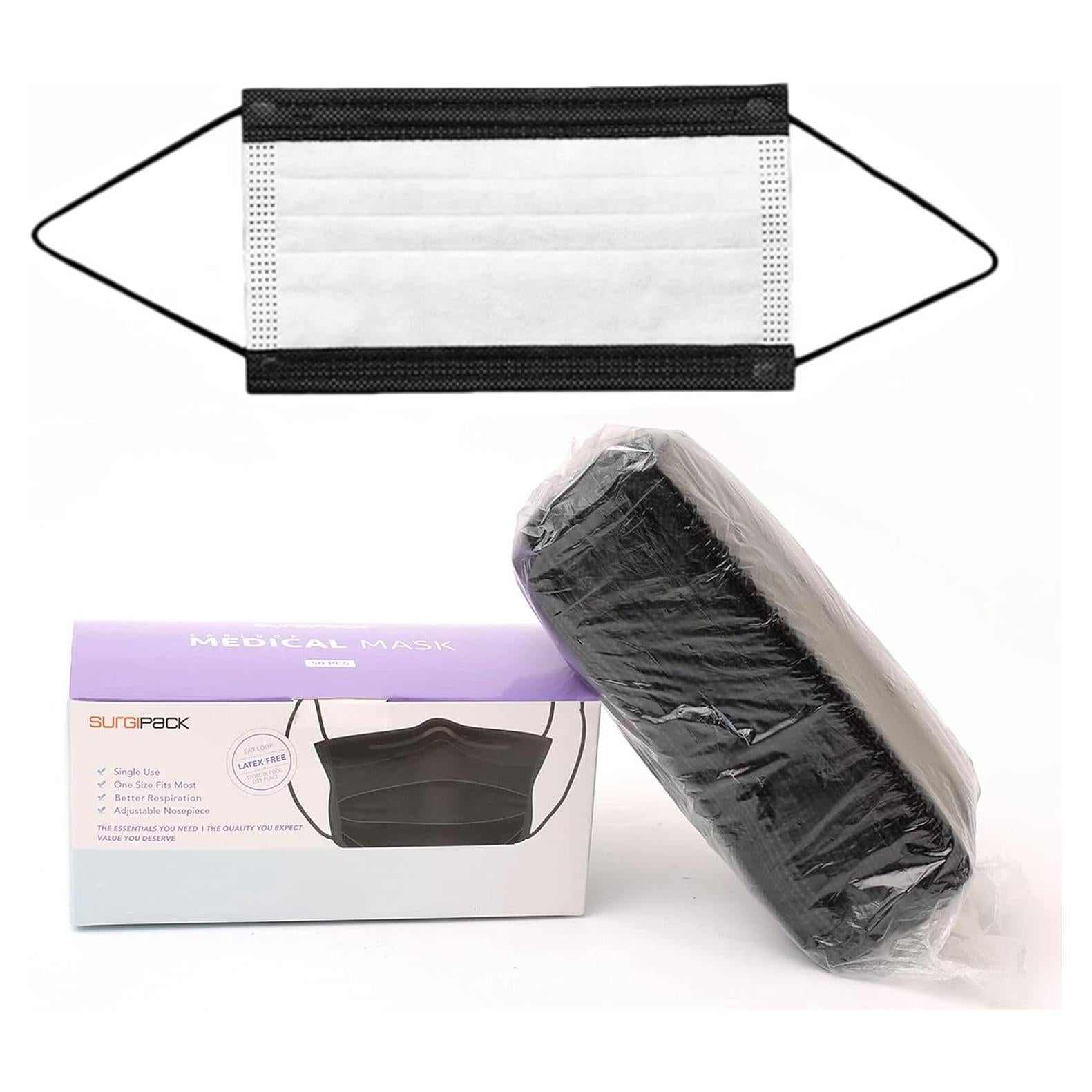 Mascarillas Desechables Negras MFCRERO - Paquete de 50 Unidades