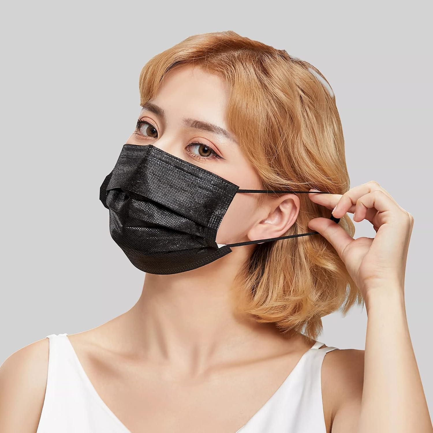 Mascarillas Desechables Negras MFCRERO - Paquete de 50 Unidades