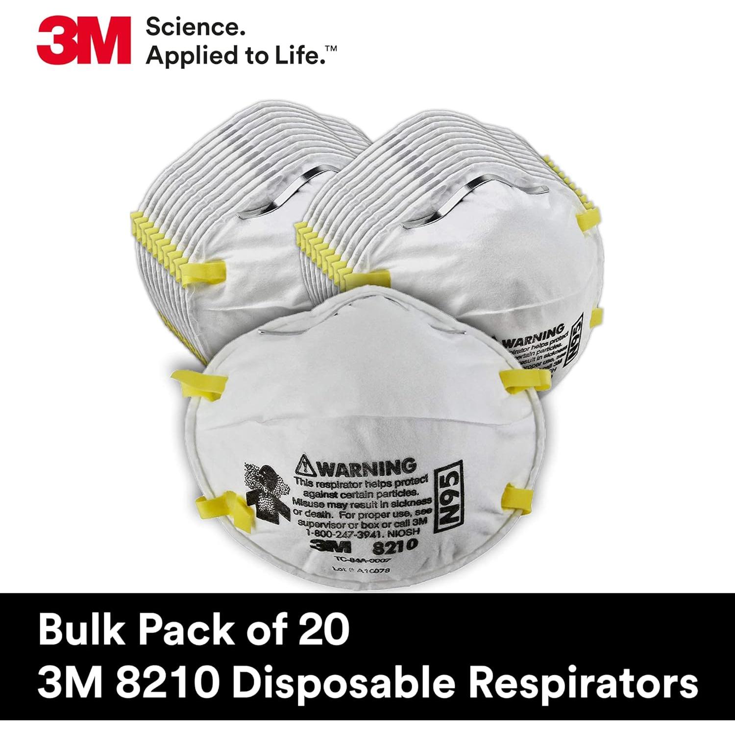 Respirador de Partículas N95 3M 8210 - Paquete de 20 Unidades