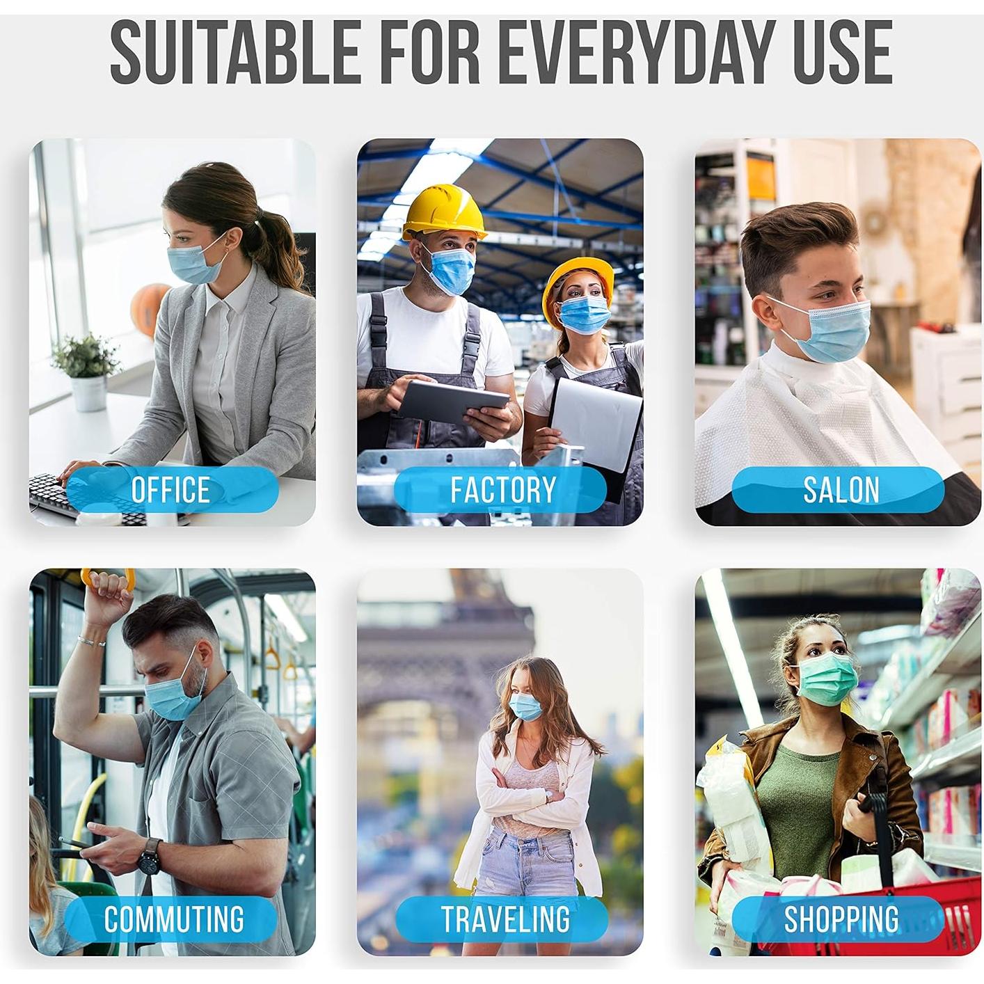 Mascarillas Desechables para Niños SereneLife 50 Piezas 3 Capas