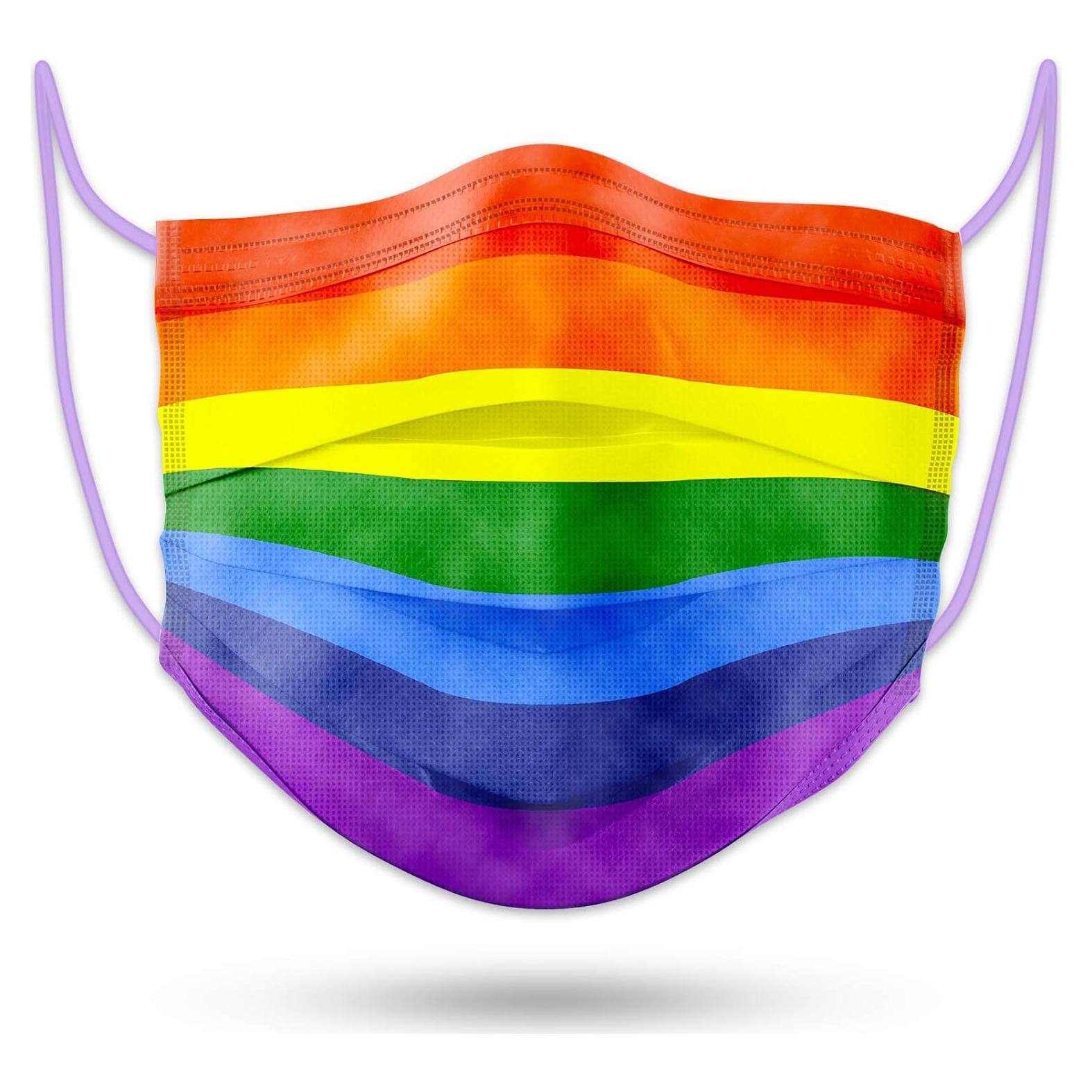 Mascarillas desechables Tomorotec 60PCS arcoíris 3 capas