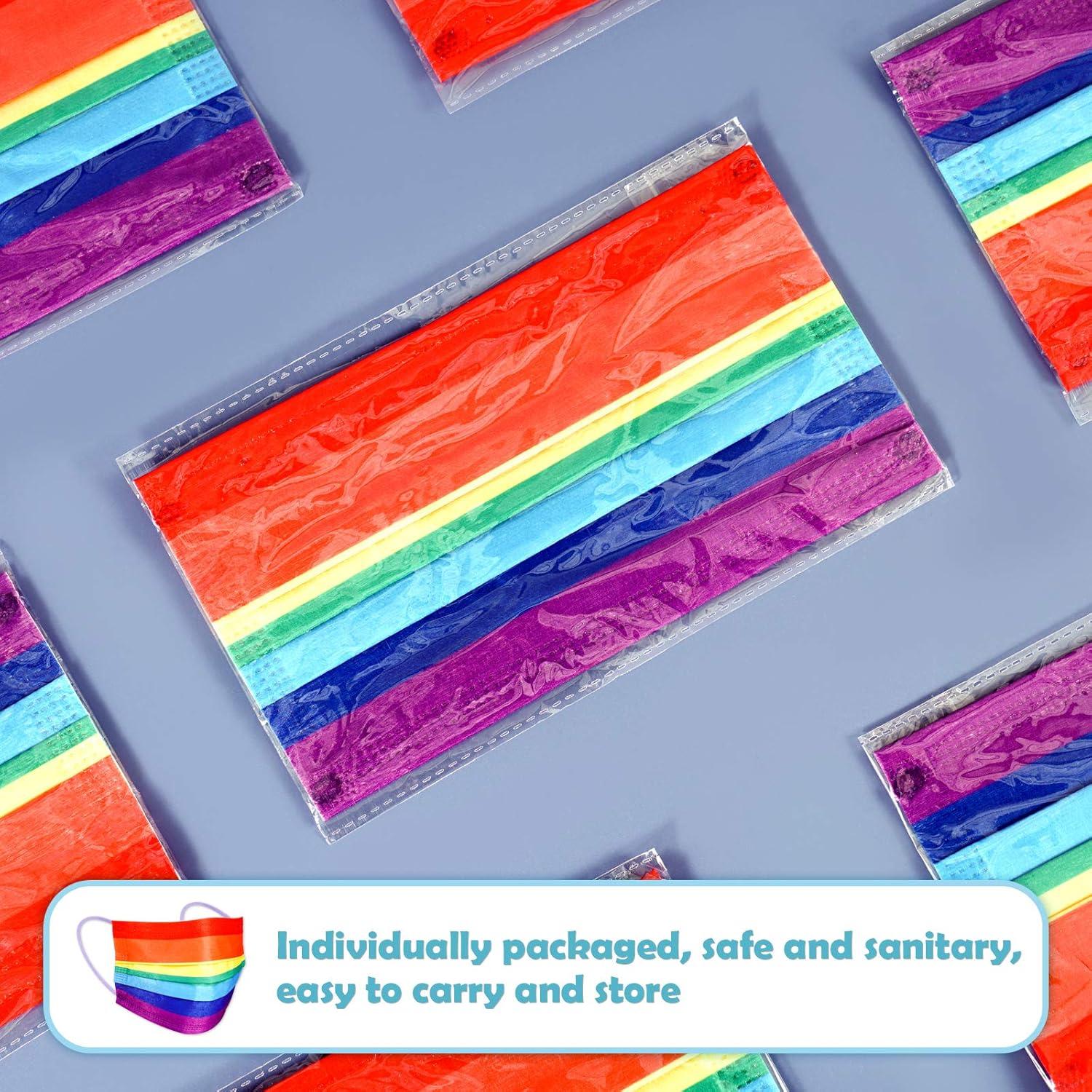 Mascarillas desechables Tomorotec 60PCS arcoíris 3 capas