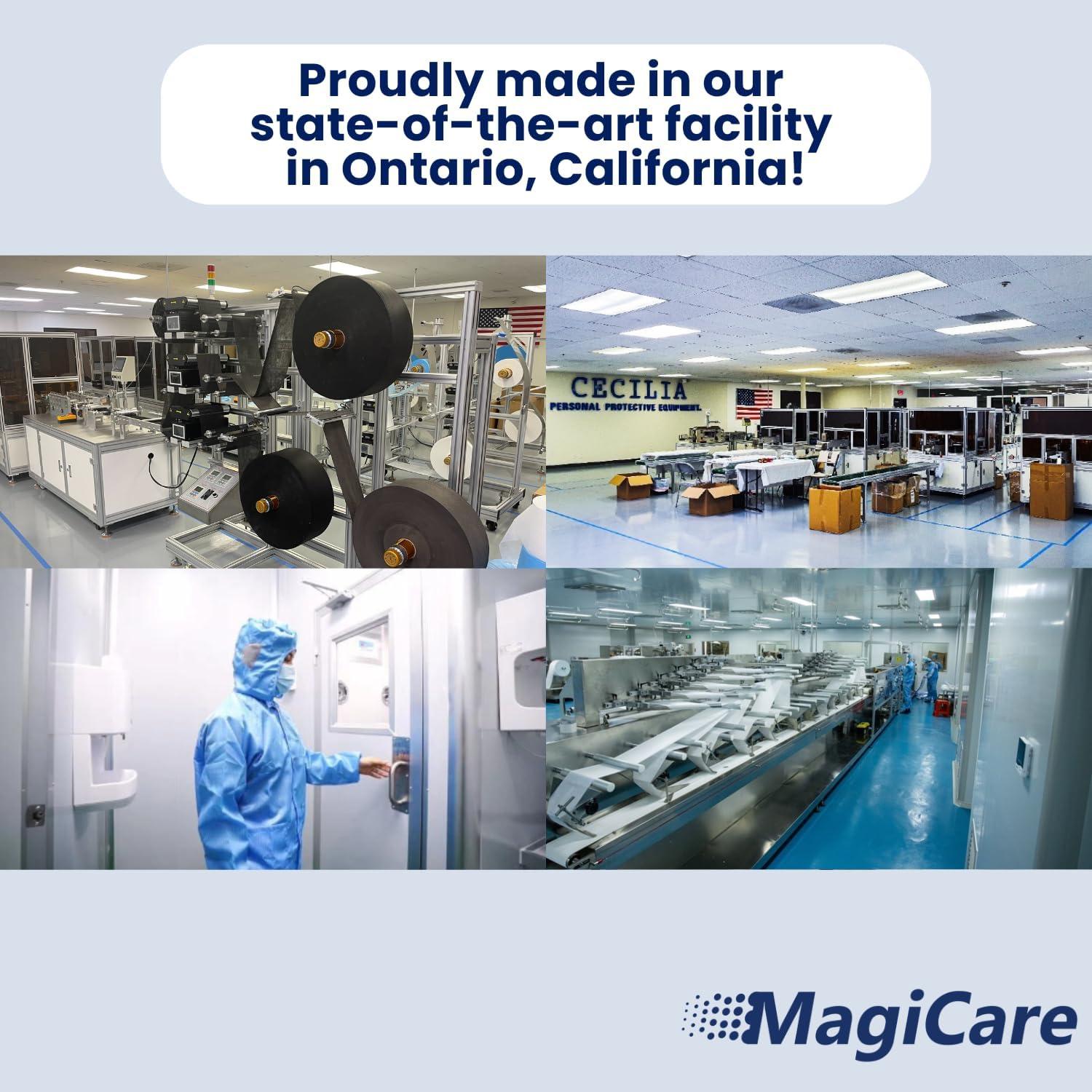 Mascarillas Desechables Negras MagiCare - 50 Unidades 3 Capas