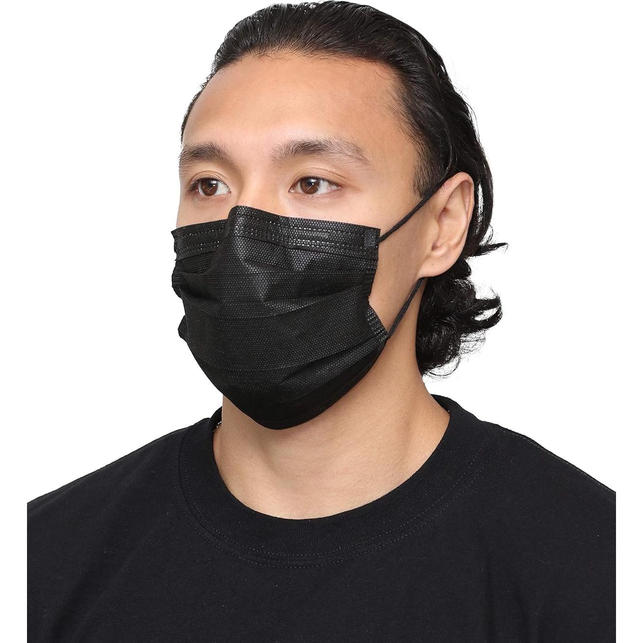 Mascarilla desechable Cranberry S3160K negra 3 capas 50 unidades