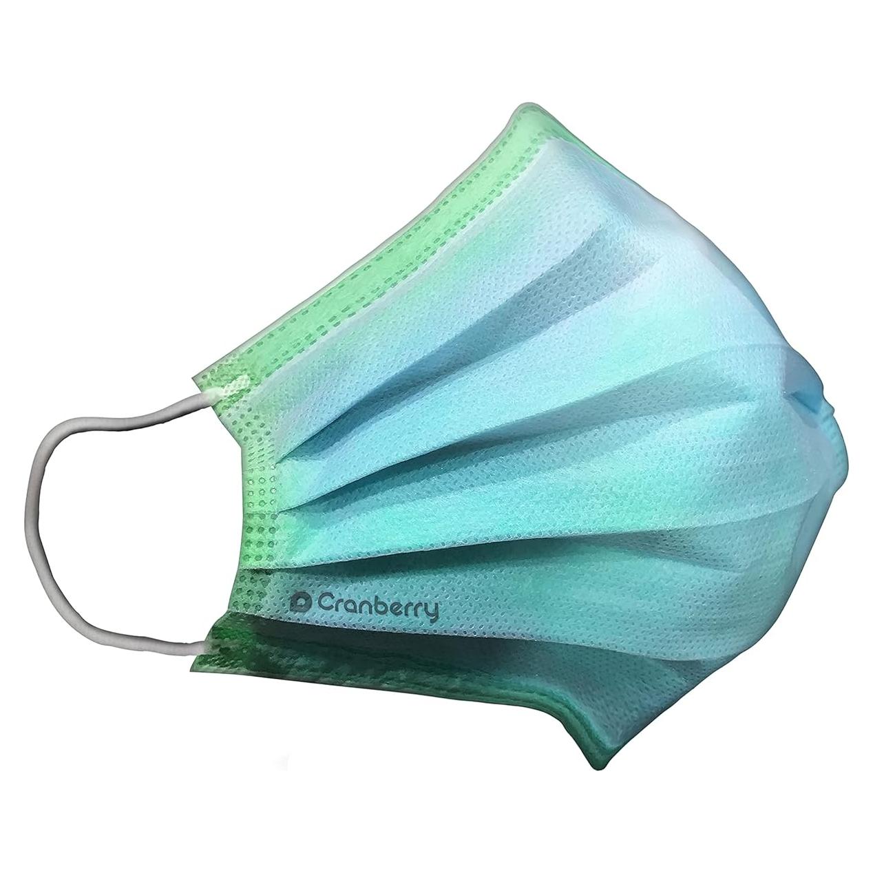 Mascarilla desechable Cranberry C2700GG verde 50 unidades