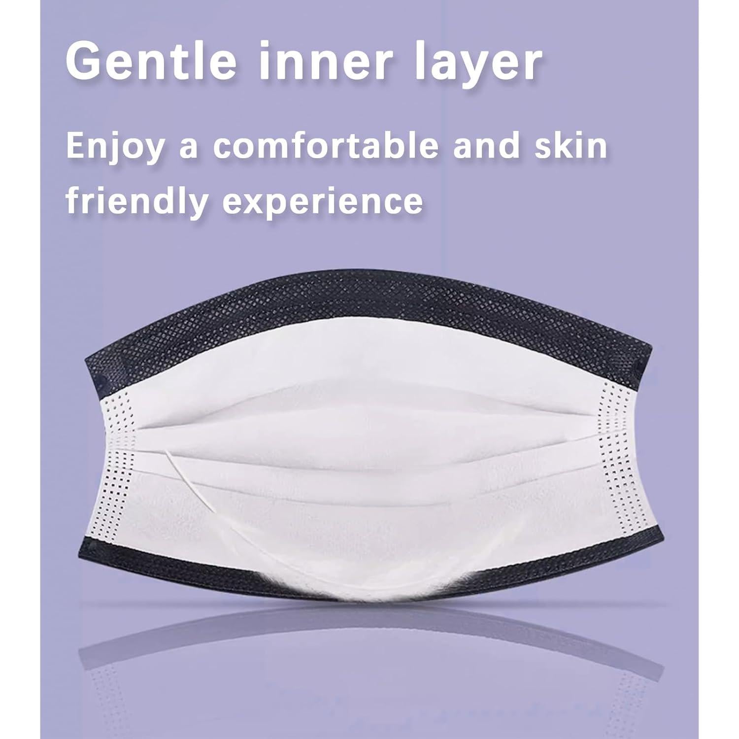 Mascarillas Desechables Negras MEESOUL 1000 PCS 3 Capas