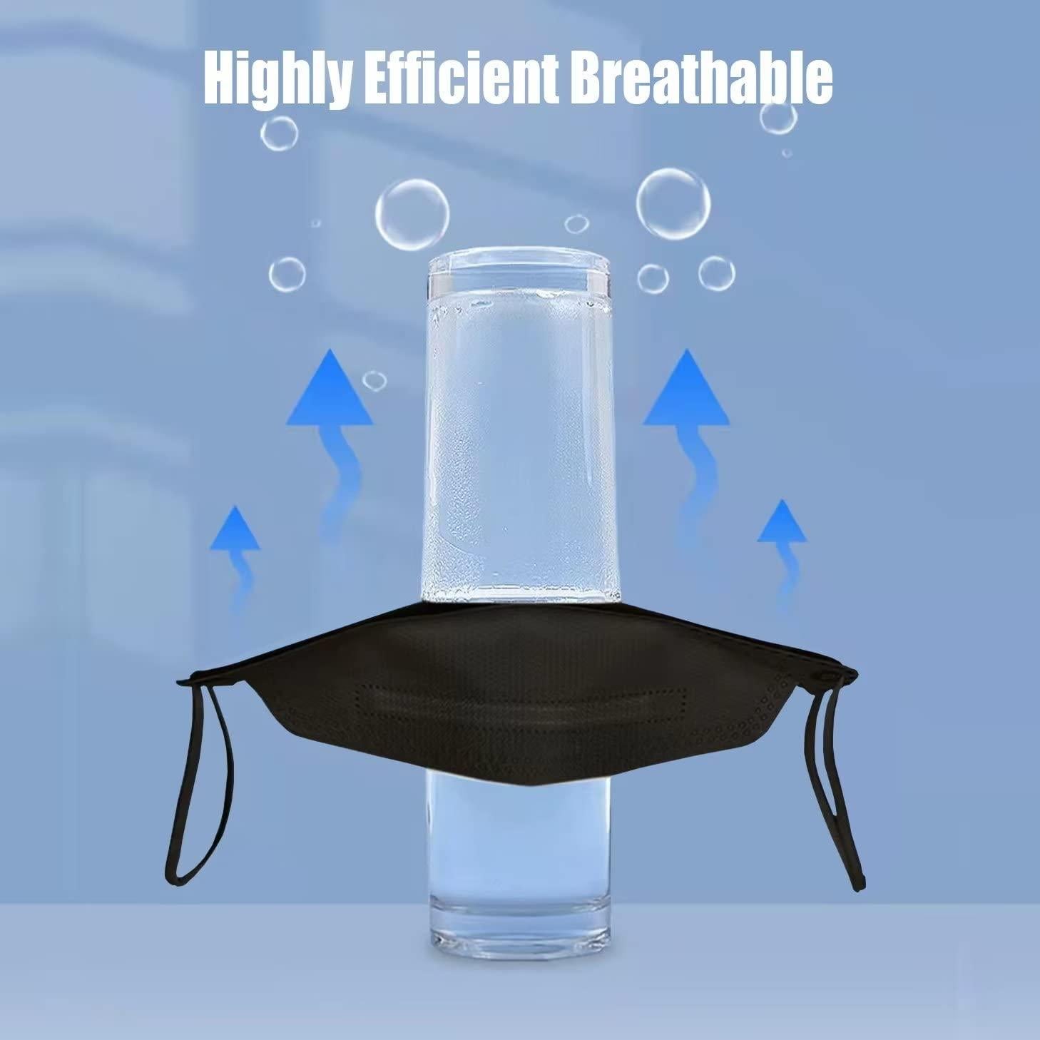 Mascarillas desechables KN95 AKGK 50 unidades negras 5 capas