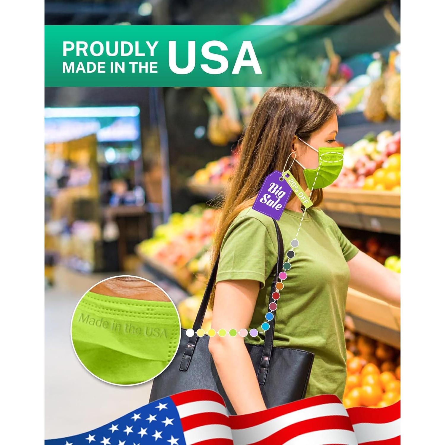 Mascarillas Desechables 4 Capas EcoGuard - Paquete de 100 Coloridas