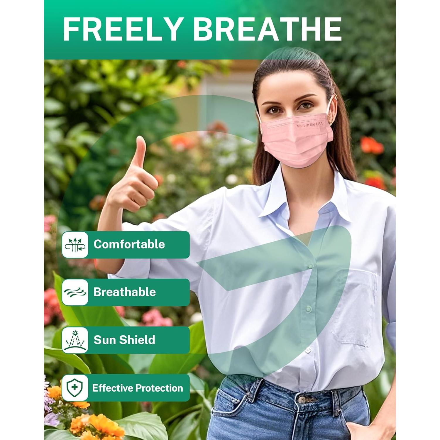 Mascarillas Desechables 4 Capas EcoGuard - Paquete de 100 Coloridas