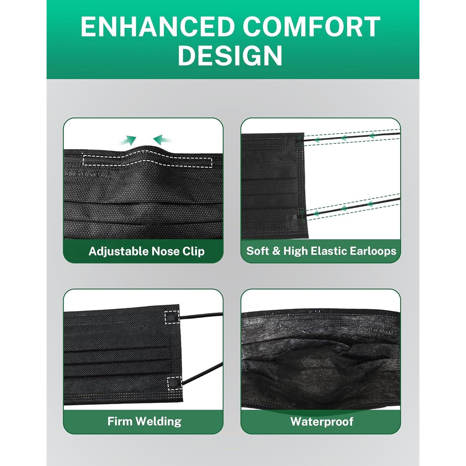 Mascarillas Desechables 4 Capas EcoGuard - Paquete de 100 Coloridas