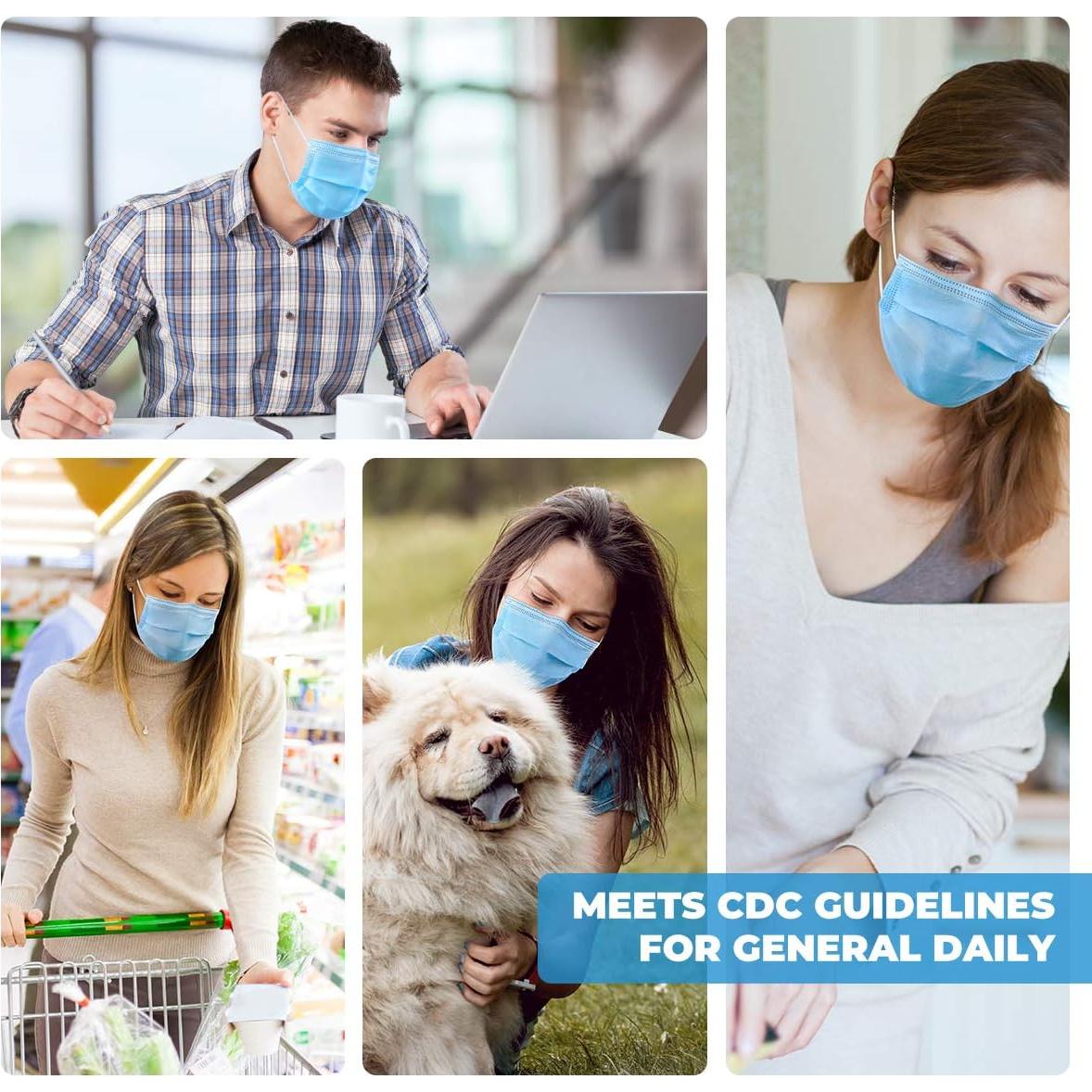 Mascarillas Desechables 3 Capas ZUBREX 50 Pcs Azul