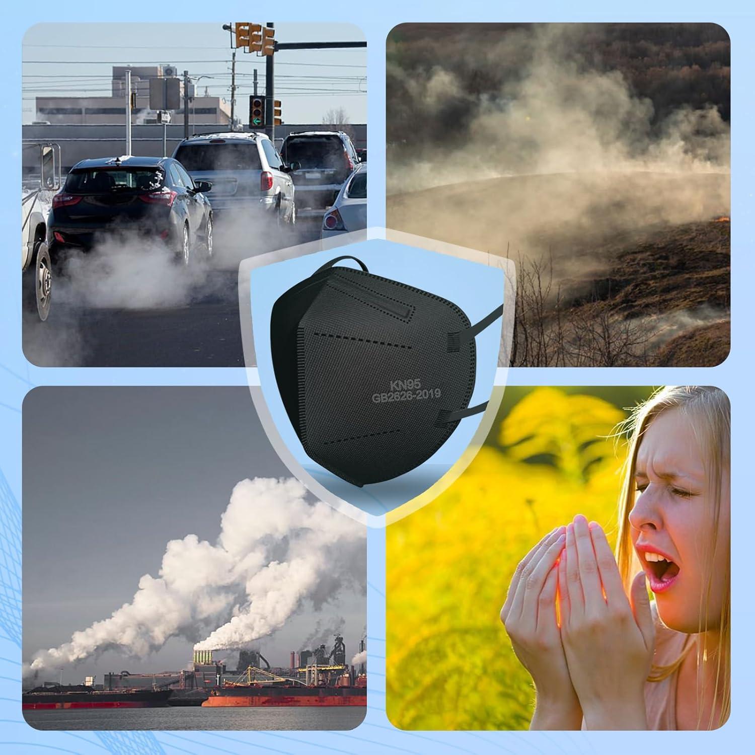 Mascarillas KN95 AFYecmy 100 Paquetes Desechables 5 Capas