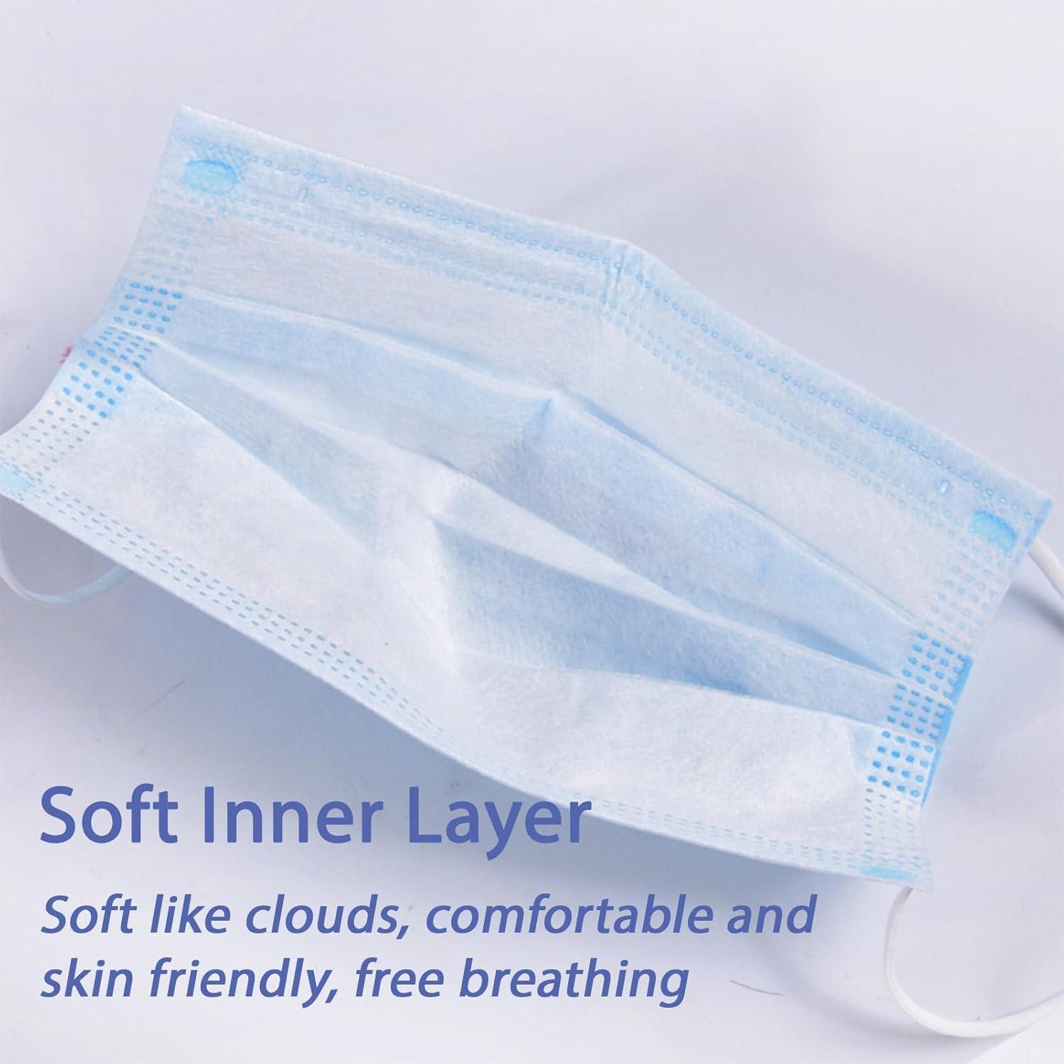 Mascarillas Desechables 3 Capas MEESOUL 50 Piezas Azul