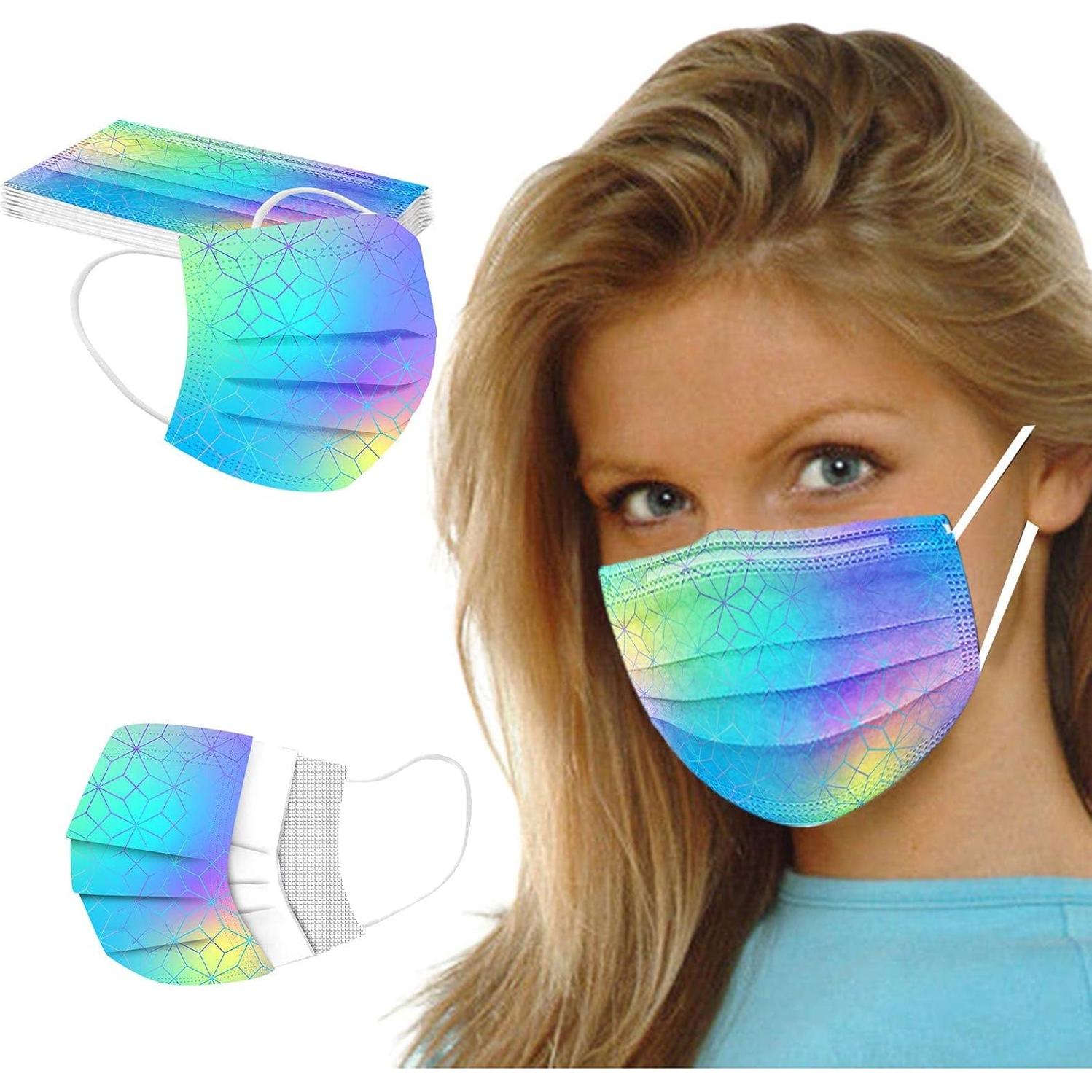 Cubierta Facial Desechable Decorativa 50 Pcs - Adulto Unisex