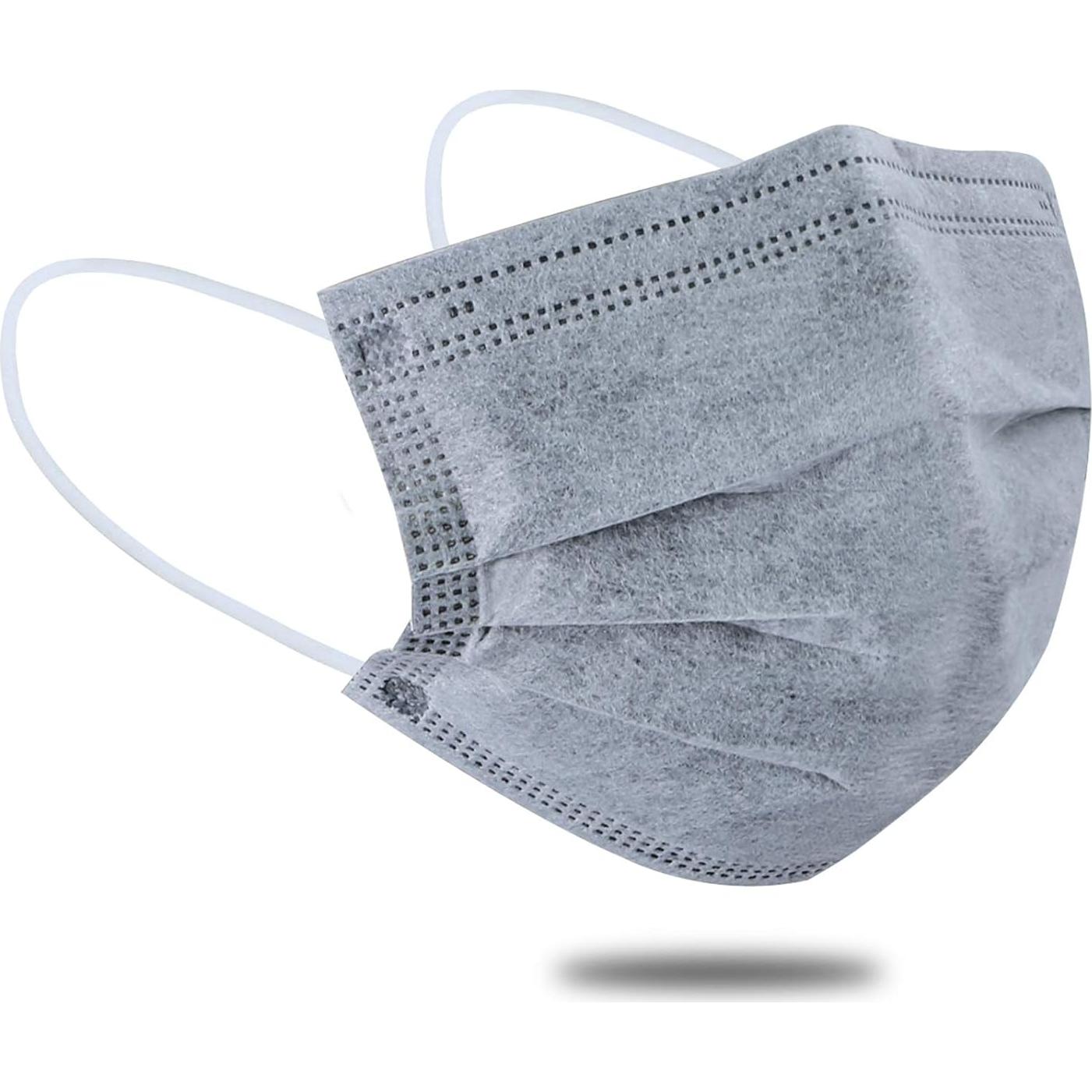 Mascarillas Desechables 50 Pcs Adultos Gris 4 Capas Respirables