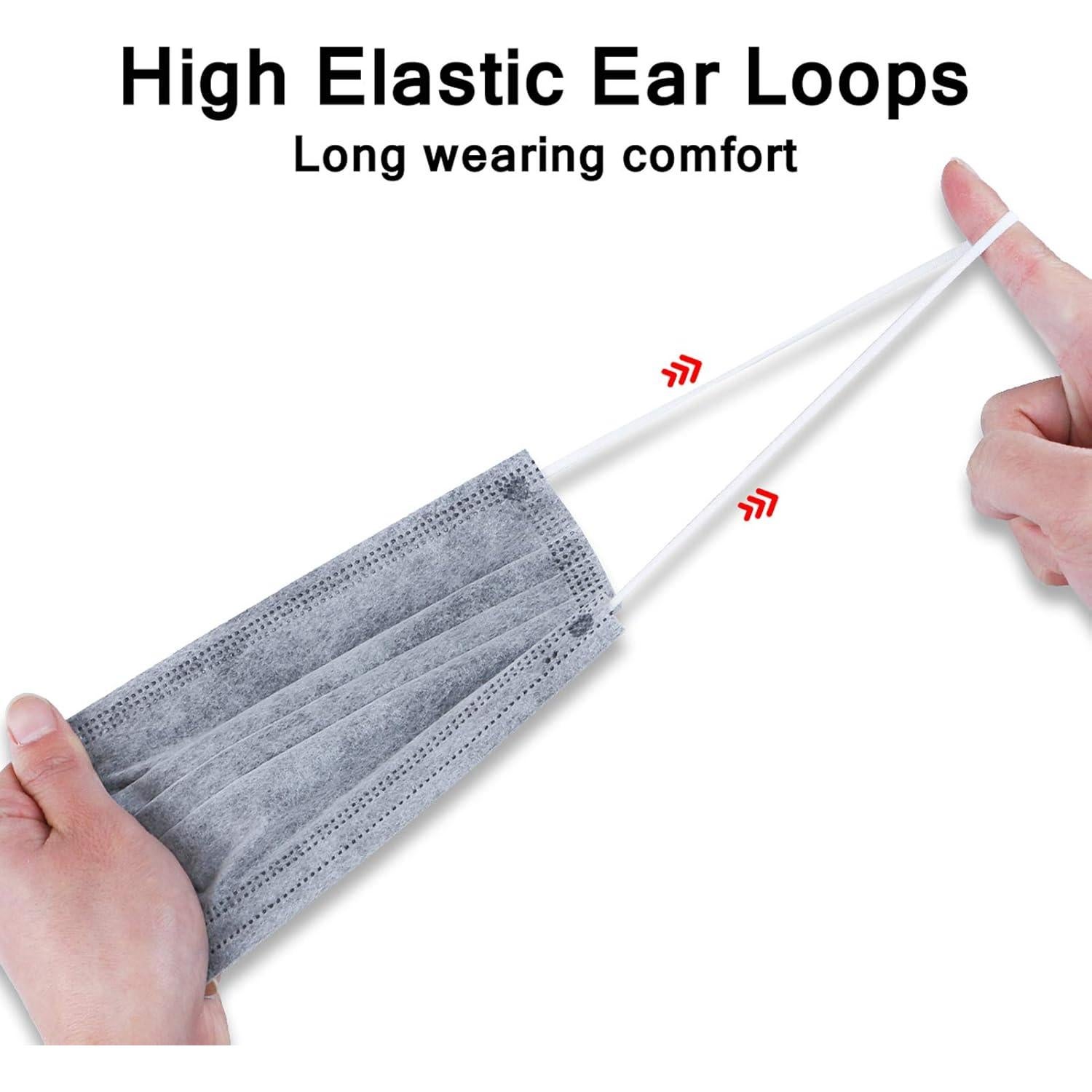 Mascarillas Desechables 50 Pcs Adultos Gris 4 Capas Respirables