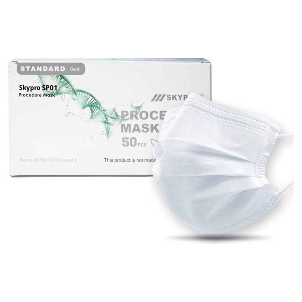 Mascarillas Médicas Desechables SkyPro 50PCS 3 Capas Hipoalergénicas