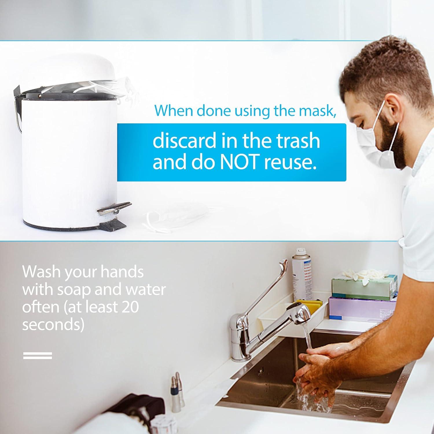 Mascarillas Médicas Desechables SkyPro 50PCS 3 Capas Hipoalergénicas