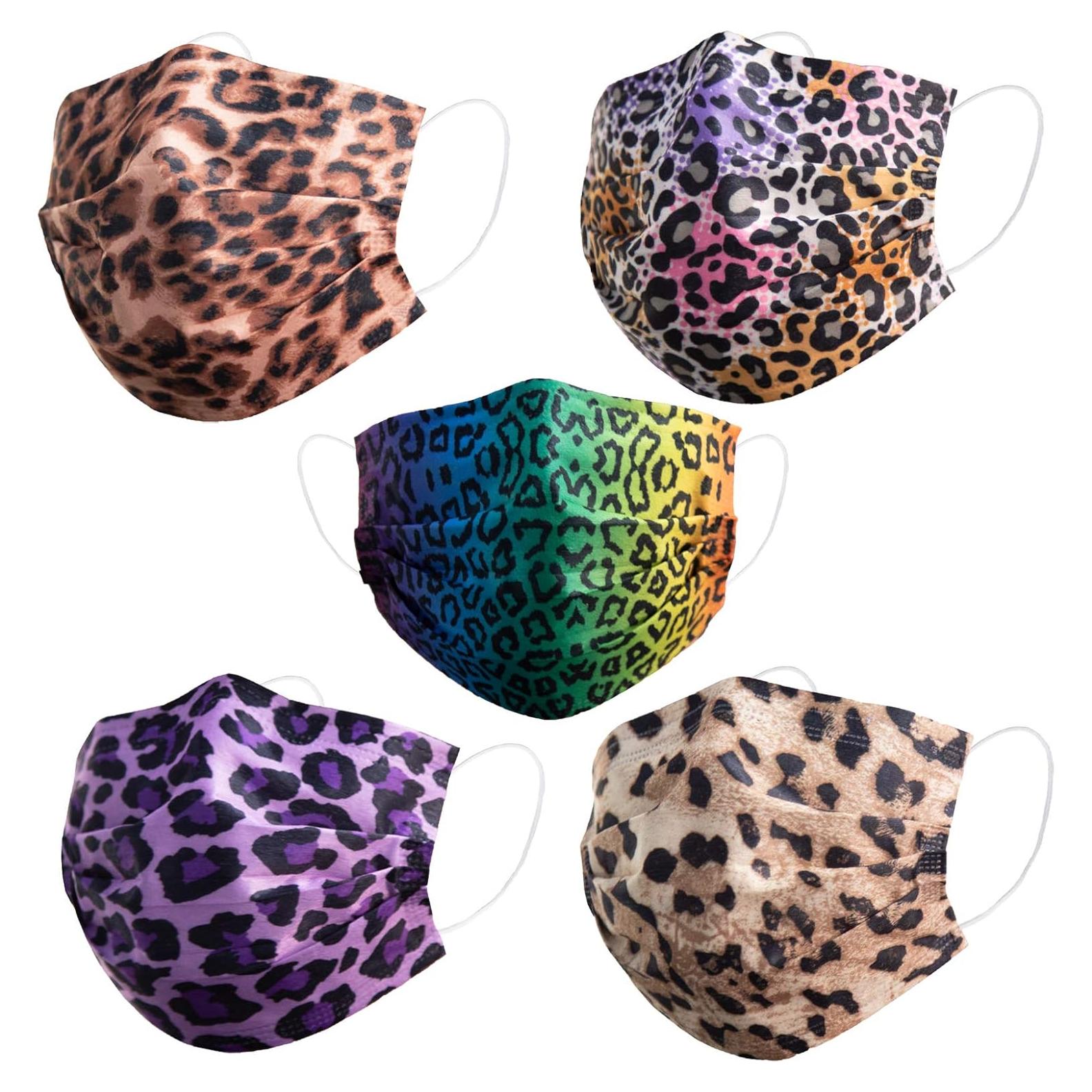 Mascarillas Desechables RITASTAR 50 Pcs 3 Capas Leopardo