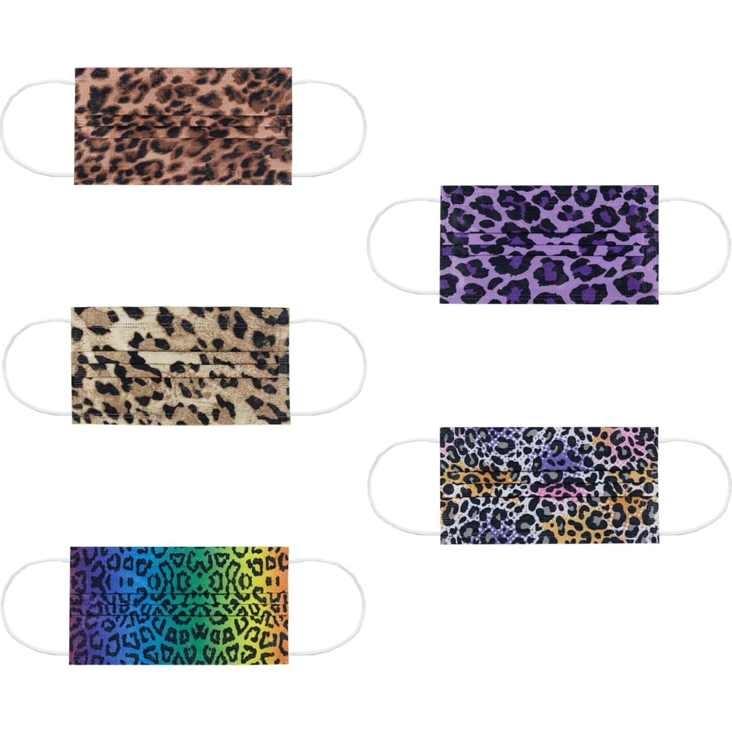 Mascarillas Desechables RITASTAR 50 Pcs 3 Capas Leopardo