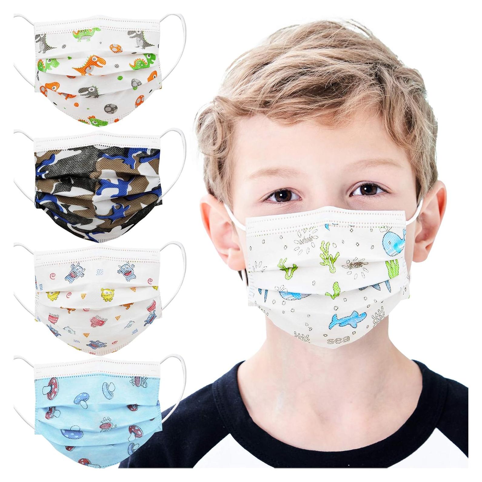 Mascarillas desechables para niños Mystcare 50 Pcs 3 capas