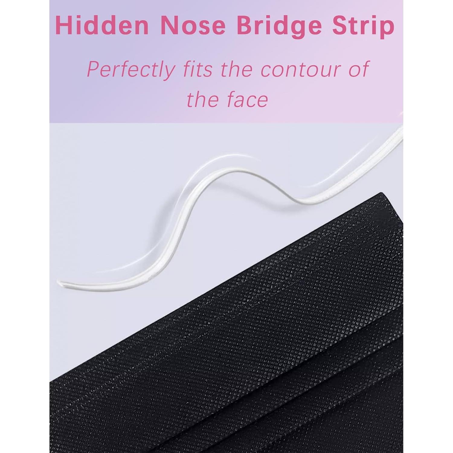 Mascarillas desechables negras MEESOUL 50 unidades 3 capas