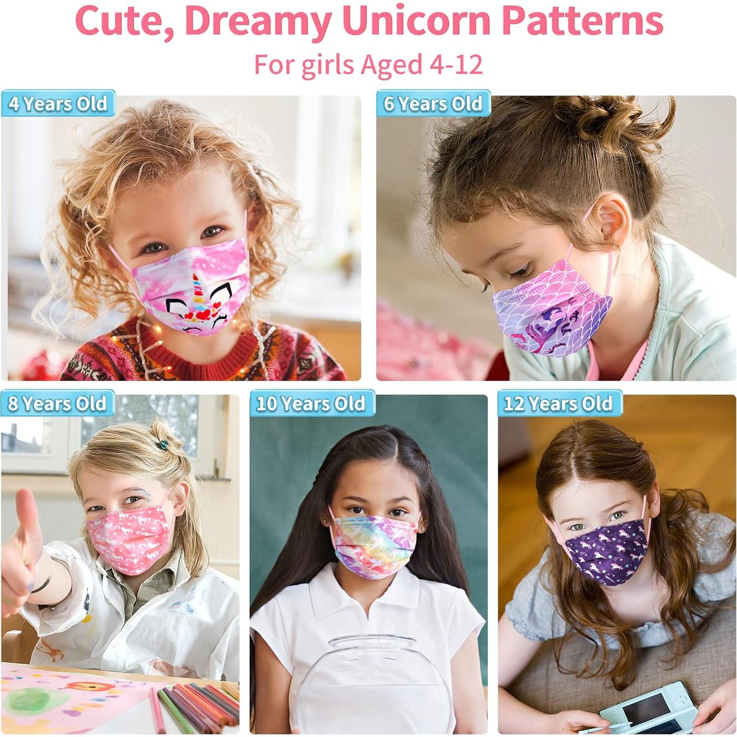 Mascarillas Desechables para Niños NEWLA - 50 Unidades Unicornio