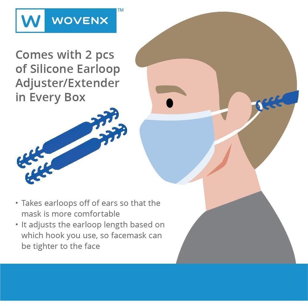 Máscara Facial Desechable Wovenx ASTM 3 Azul 50 Unidades