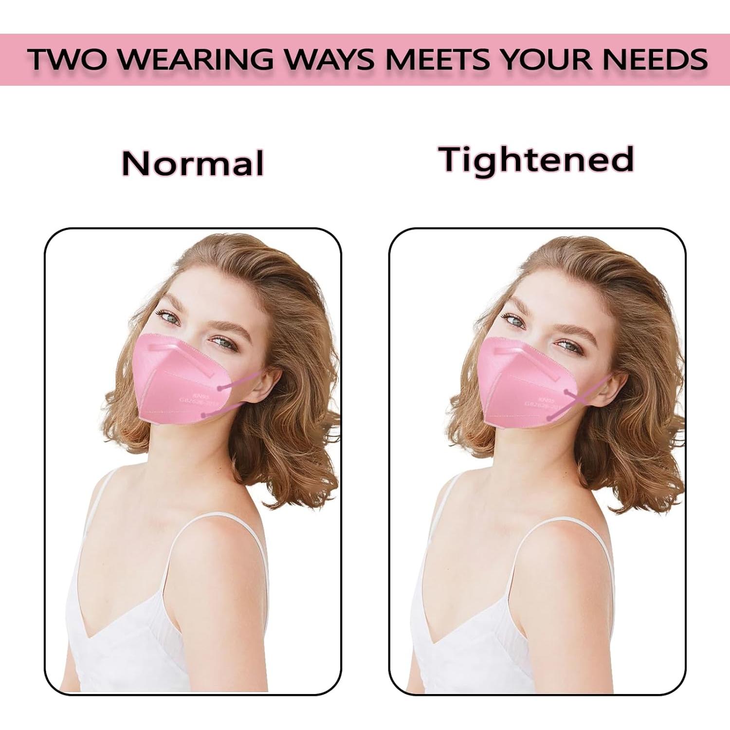 Mascarillas KN95 50pcs 5 Capas Eficiencia >95% Transpirables