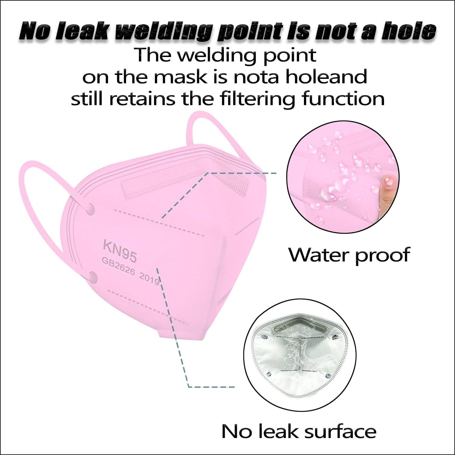 Mascarillas KN95 50pcs 5 Capas Eficiencia >95% Transpirables