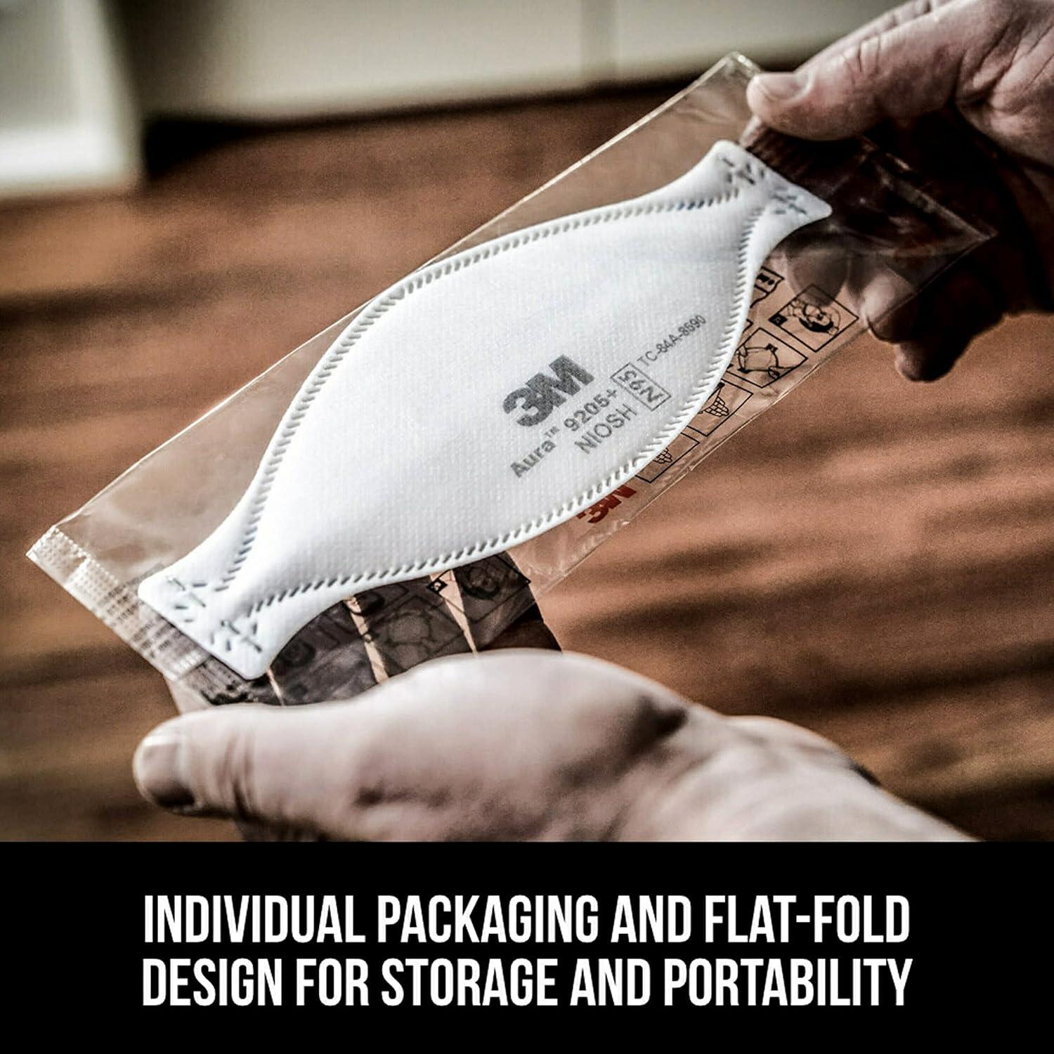 Respirador Particulado N95 3M Aura 9205+ Plegable 20 Unidades