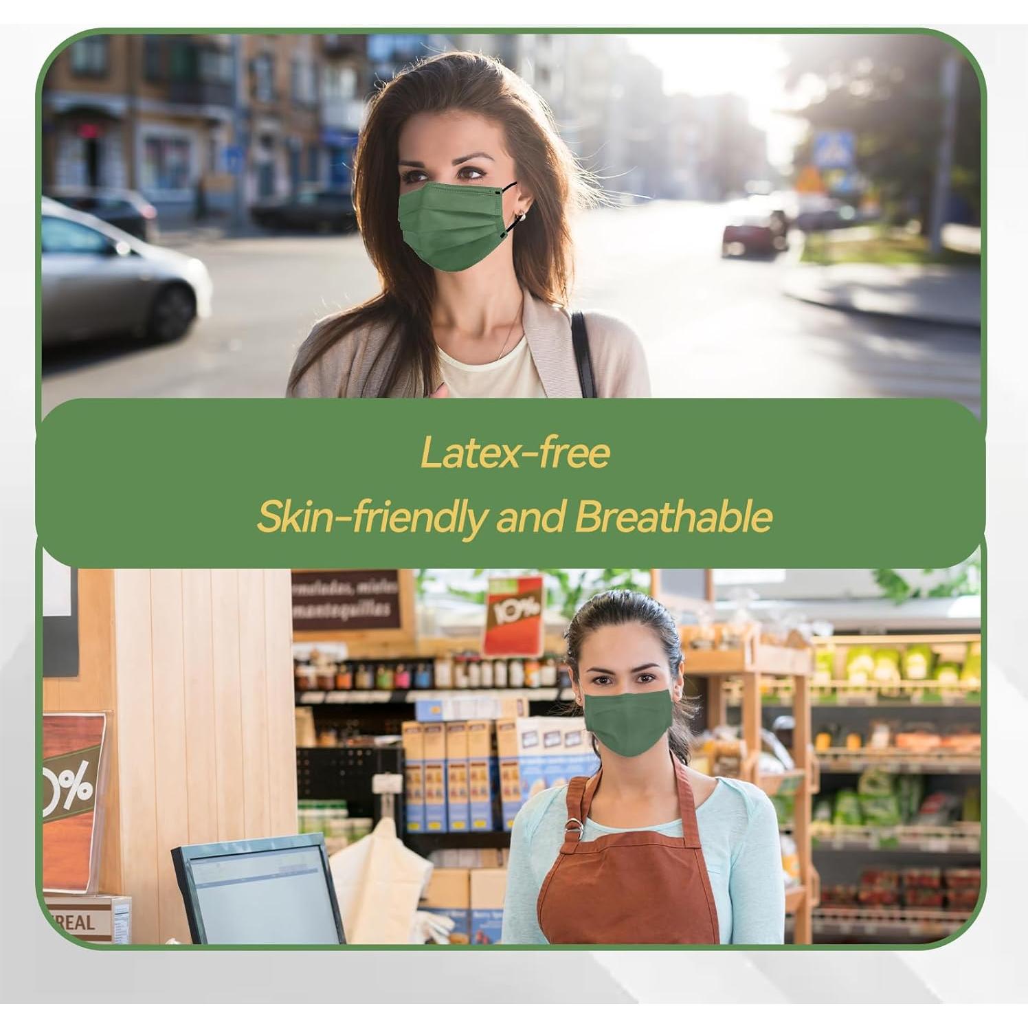 Mascarillas Desechables Jointown 3 Capas Color Morandi - 50 Unidades