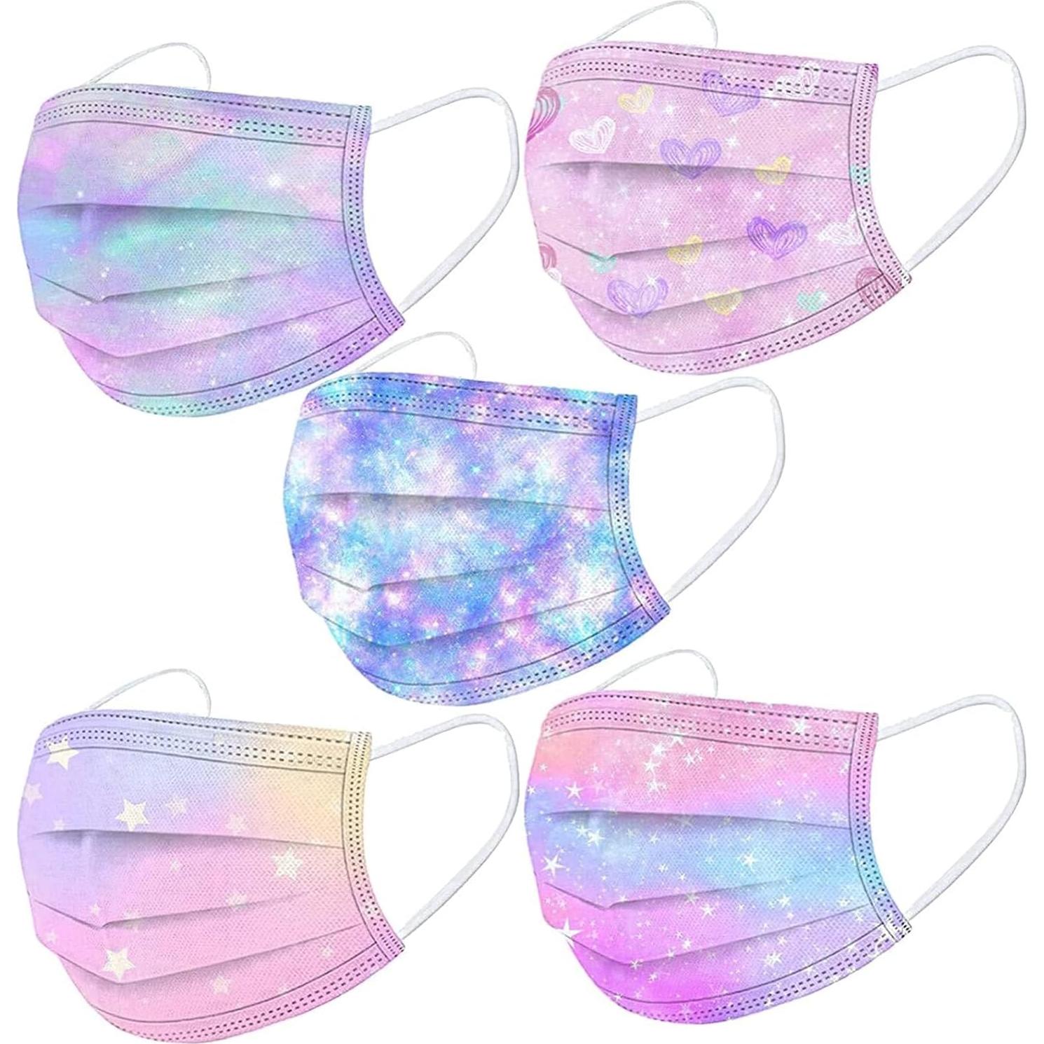 Mascarillas desechables para niños MEESOUL 50 unidades 3 capas