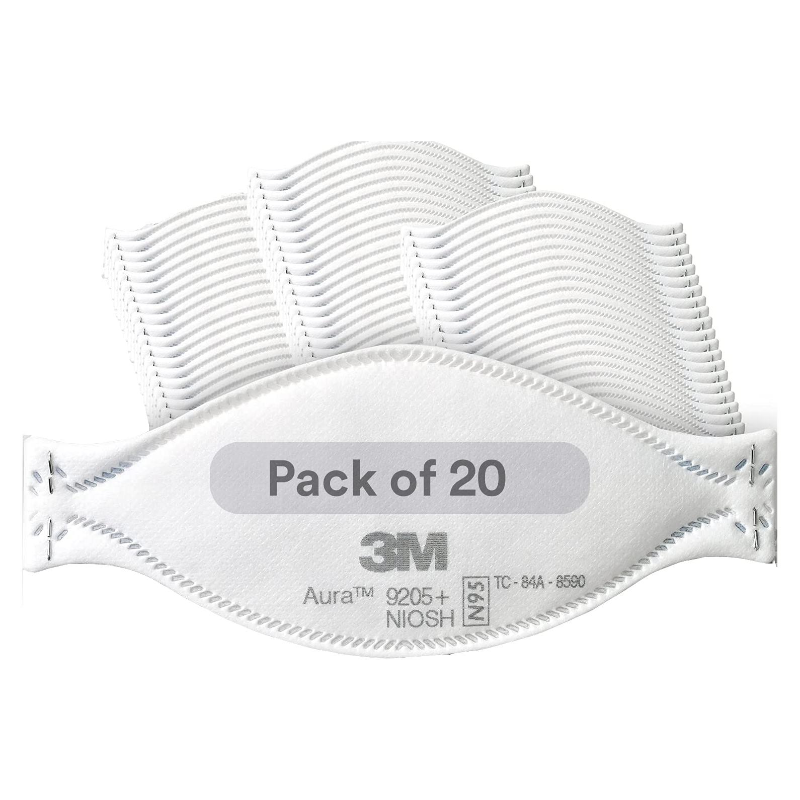 Respirador Particulado 3M Aura 9205+ N95 - Paquete de 20 Unidades