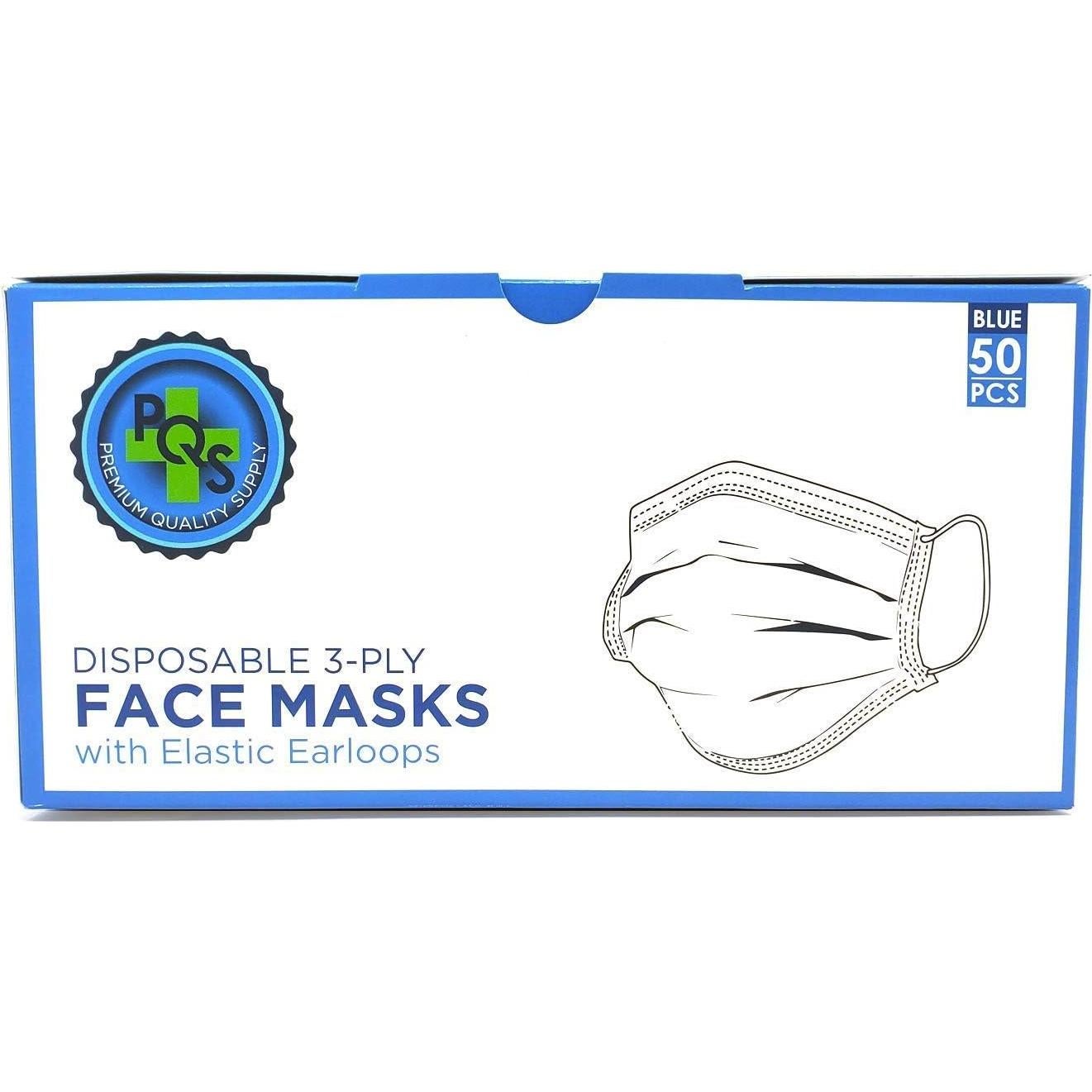 Mascarillas Desechables PQS 3 Capas Hipoalergénicas 100 PCS