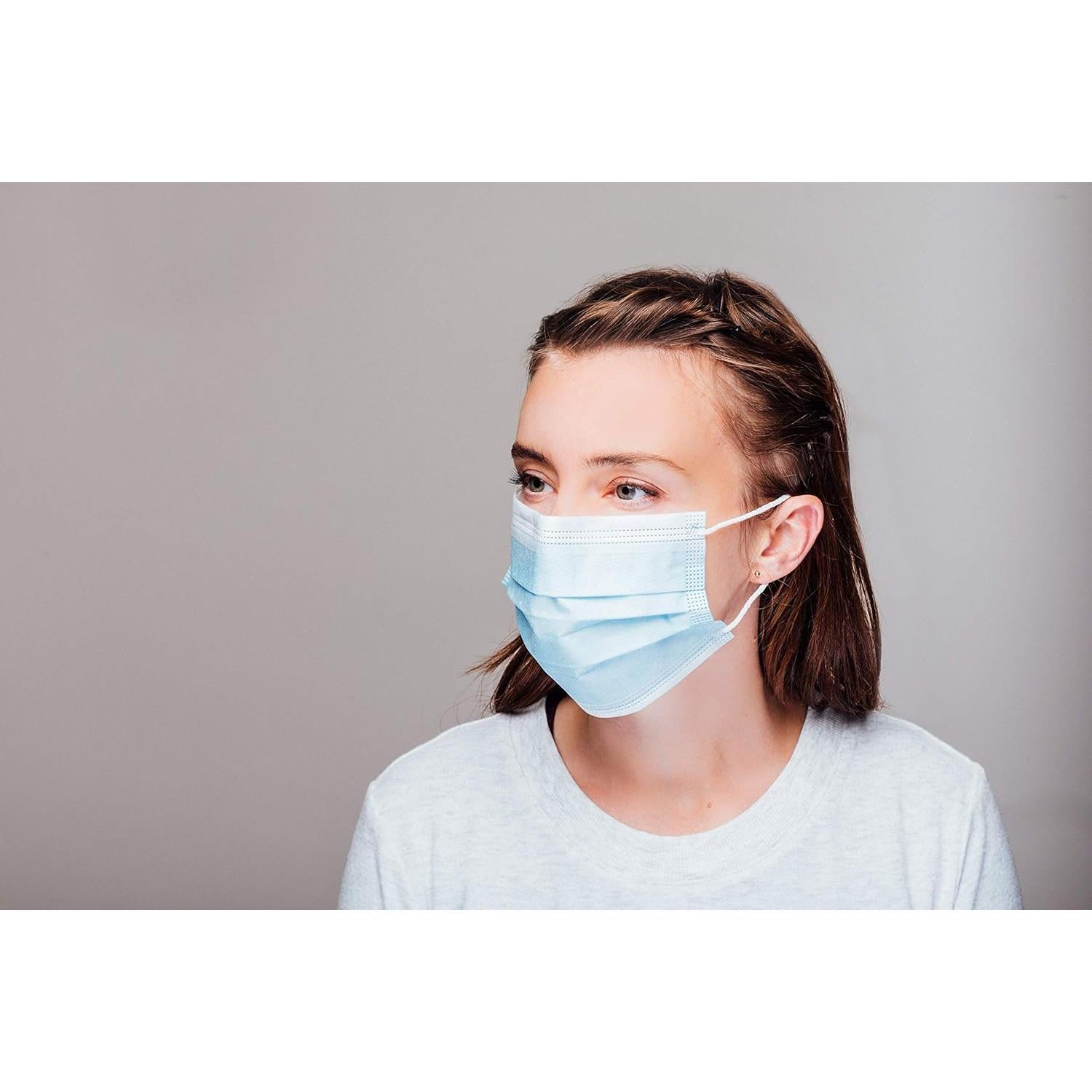 Mascarillas Desechables PQS 3 Capas Hipoalergénicas 100 PCS