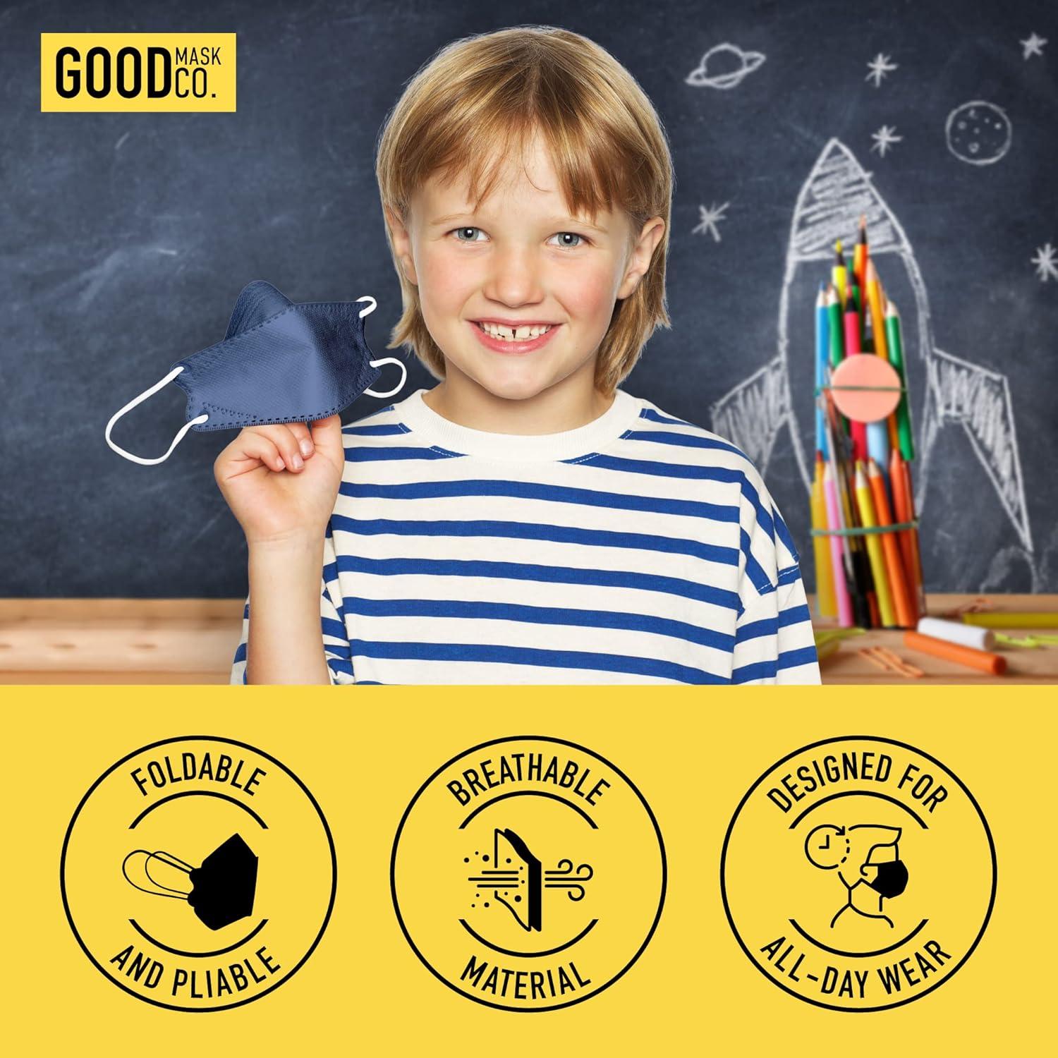 Mascarillas KN95 Desechables Good Mask Co. Azul 25 Unidades