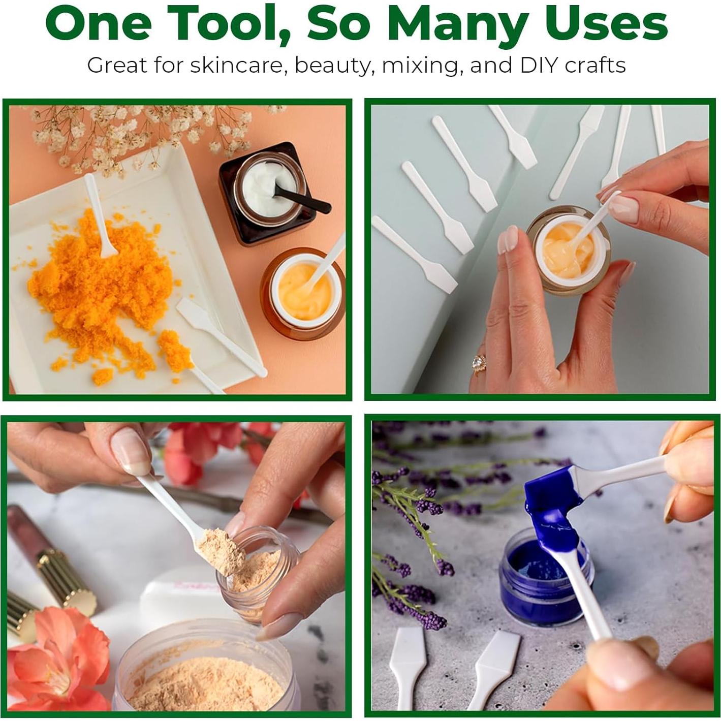 Mini Espátula Desechable BIKO - 500 Unidades, 6.35 cm, Blanca