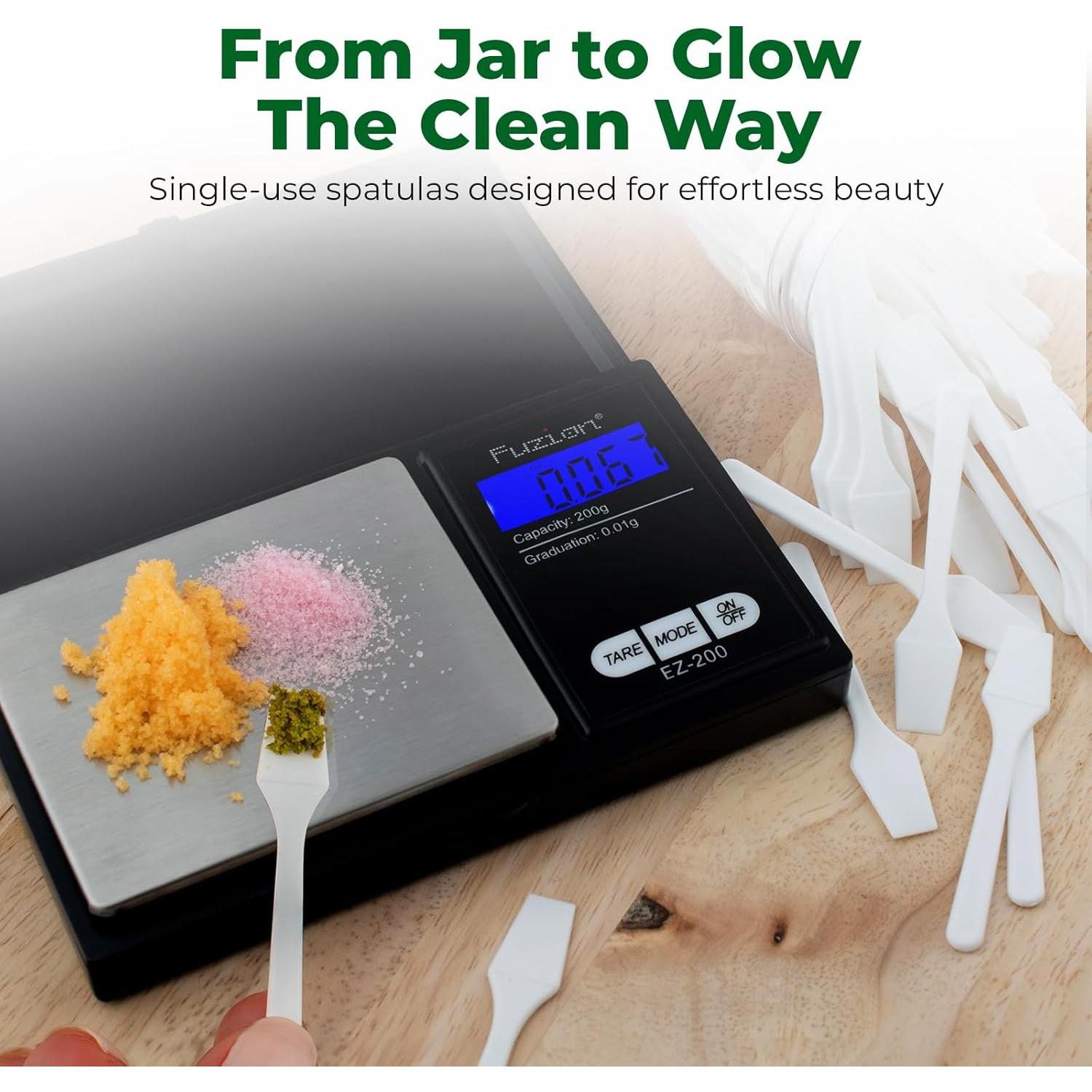 Mini Espátula Desechable BIKO - 500 Unidades, 6.35 cm, Blanca