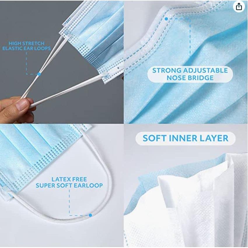 Mascarillas Desechables Jointown Nivel 2 ASTM 50 Unidades Azul