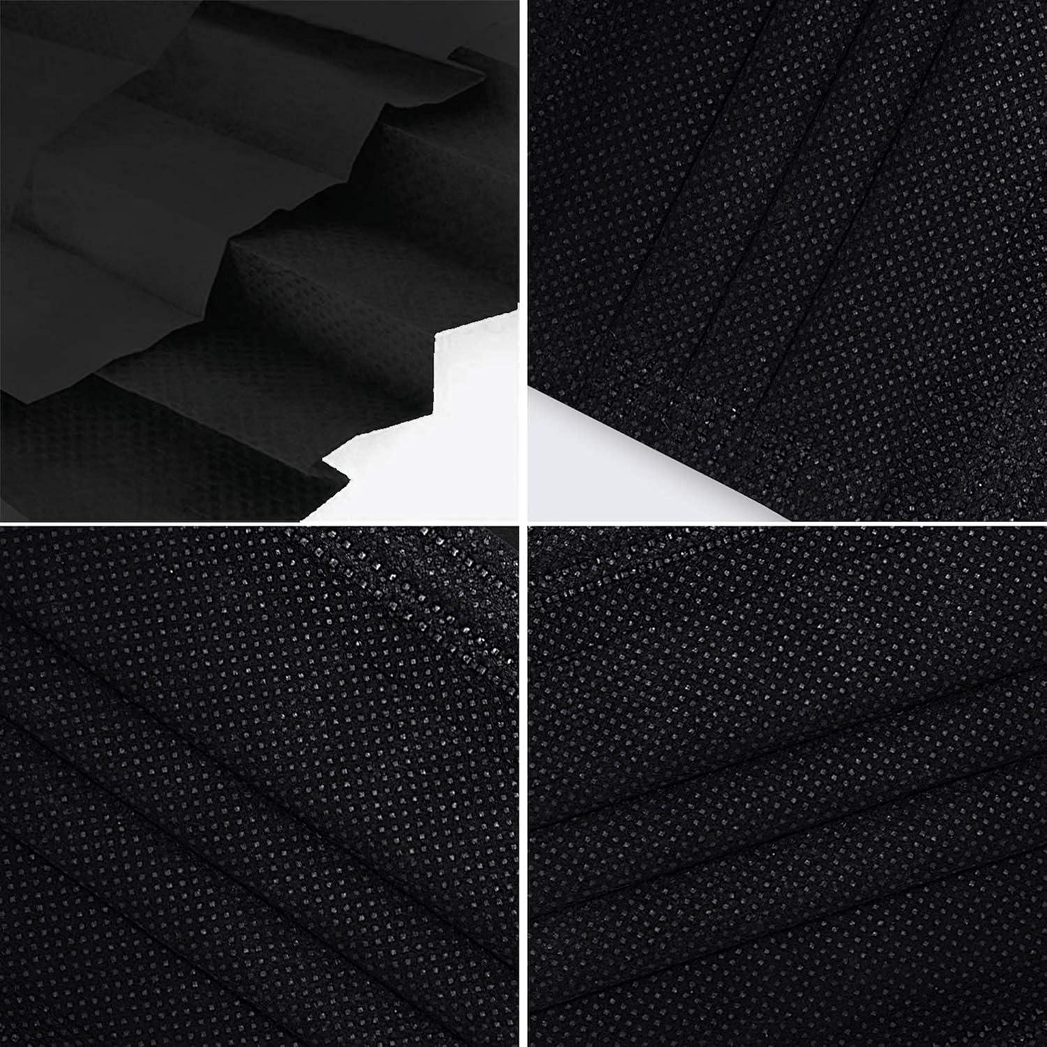 Mascarillas Desechables Biwisy 50 Pcs 3 Capas Color Negro