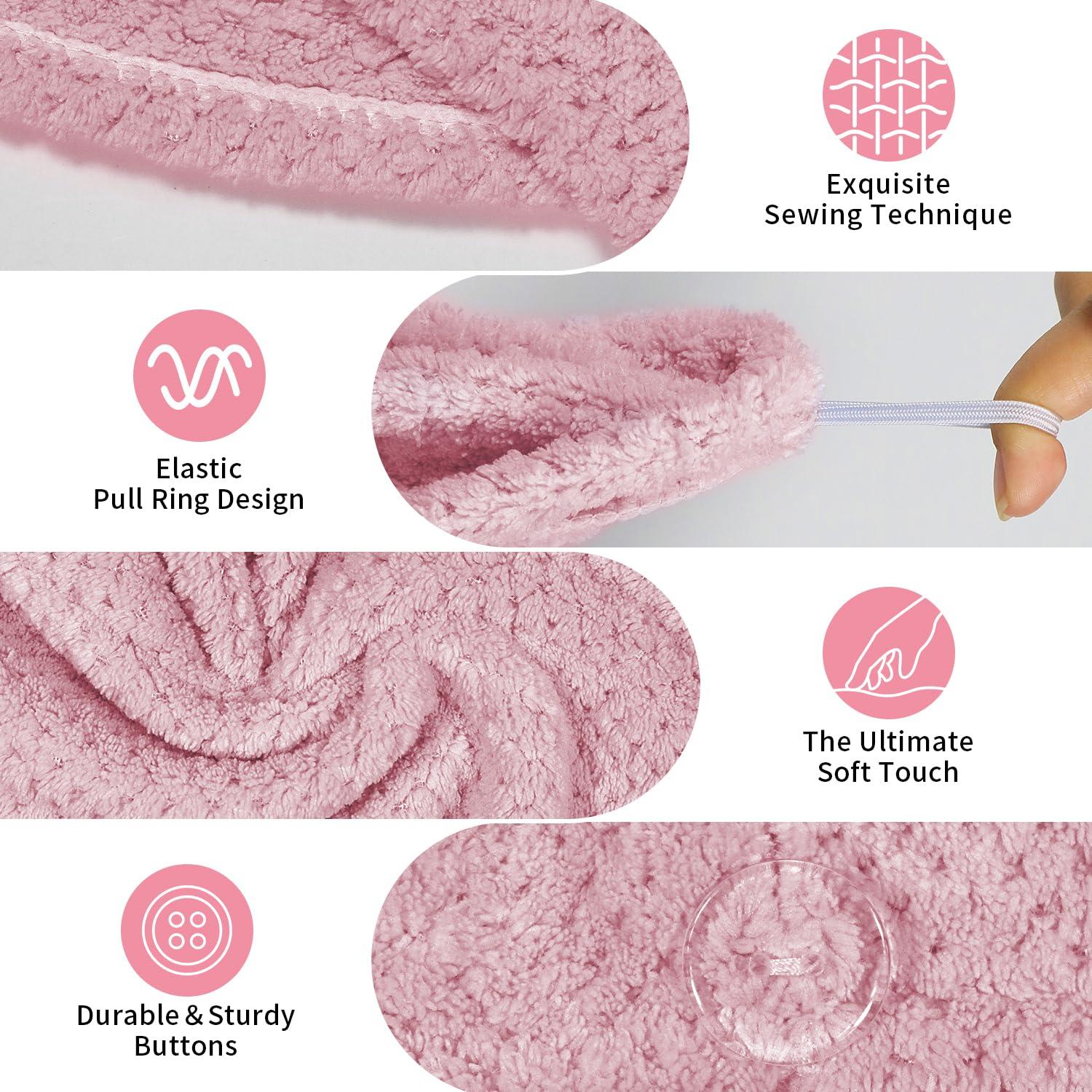 Paquete de 3 Toallas de Microfibra para Cabello Mis Cosas Novedosas - Secado Rápido, 64.5x24.9 cm